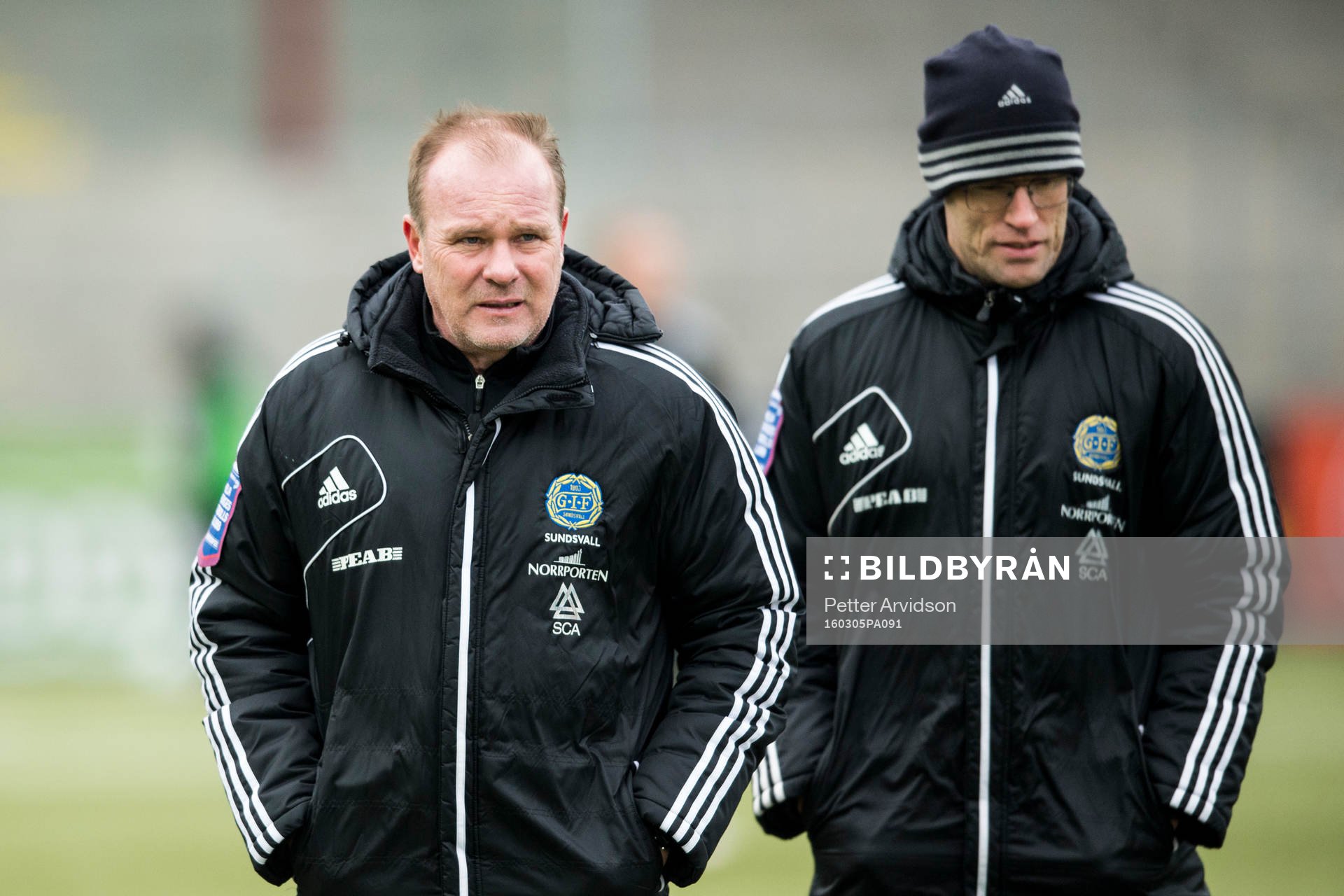 Sundsvalls tränare Roger Franzén och tränare Joel