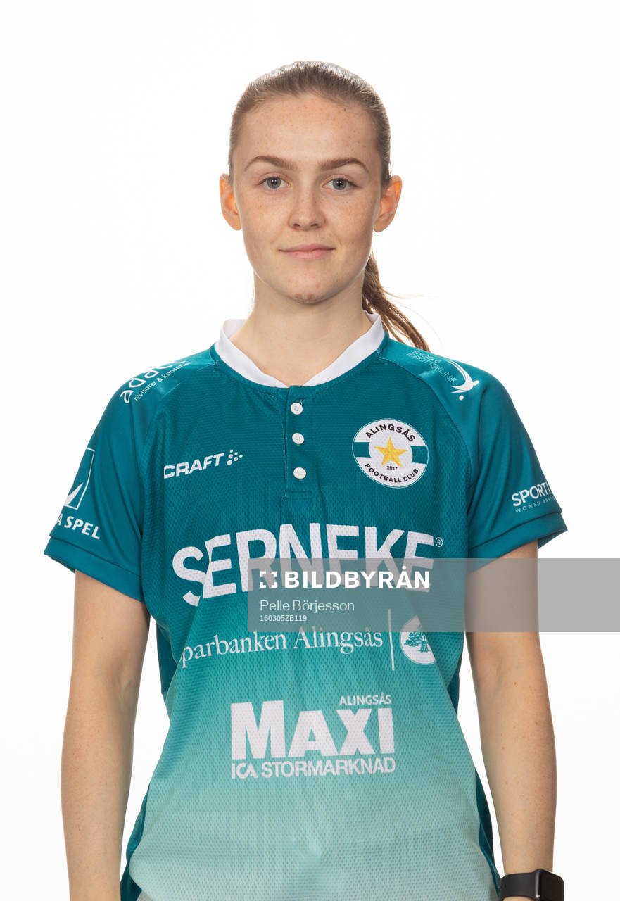 Alingsås FC United  Melissa Davin poserar för ett porträtt den 5 mars 2020 i Alingsås.