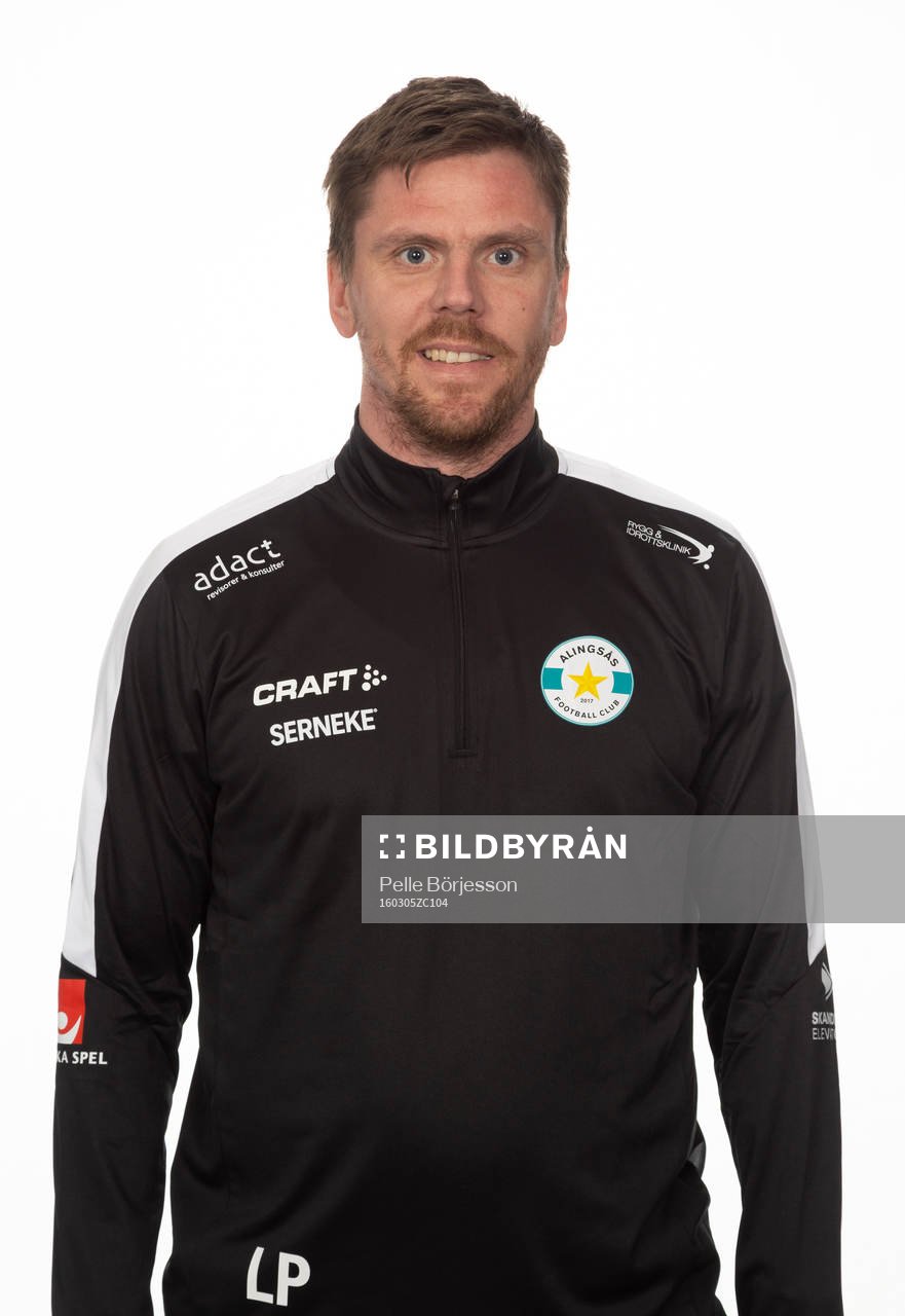 Alingsås FC United  Tränare Lars-Petter Björk poserar för ett porträtt den 5 mars 2020 i Alingsås.