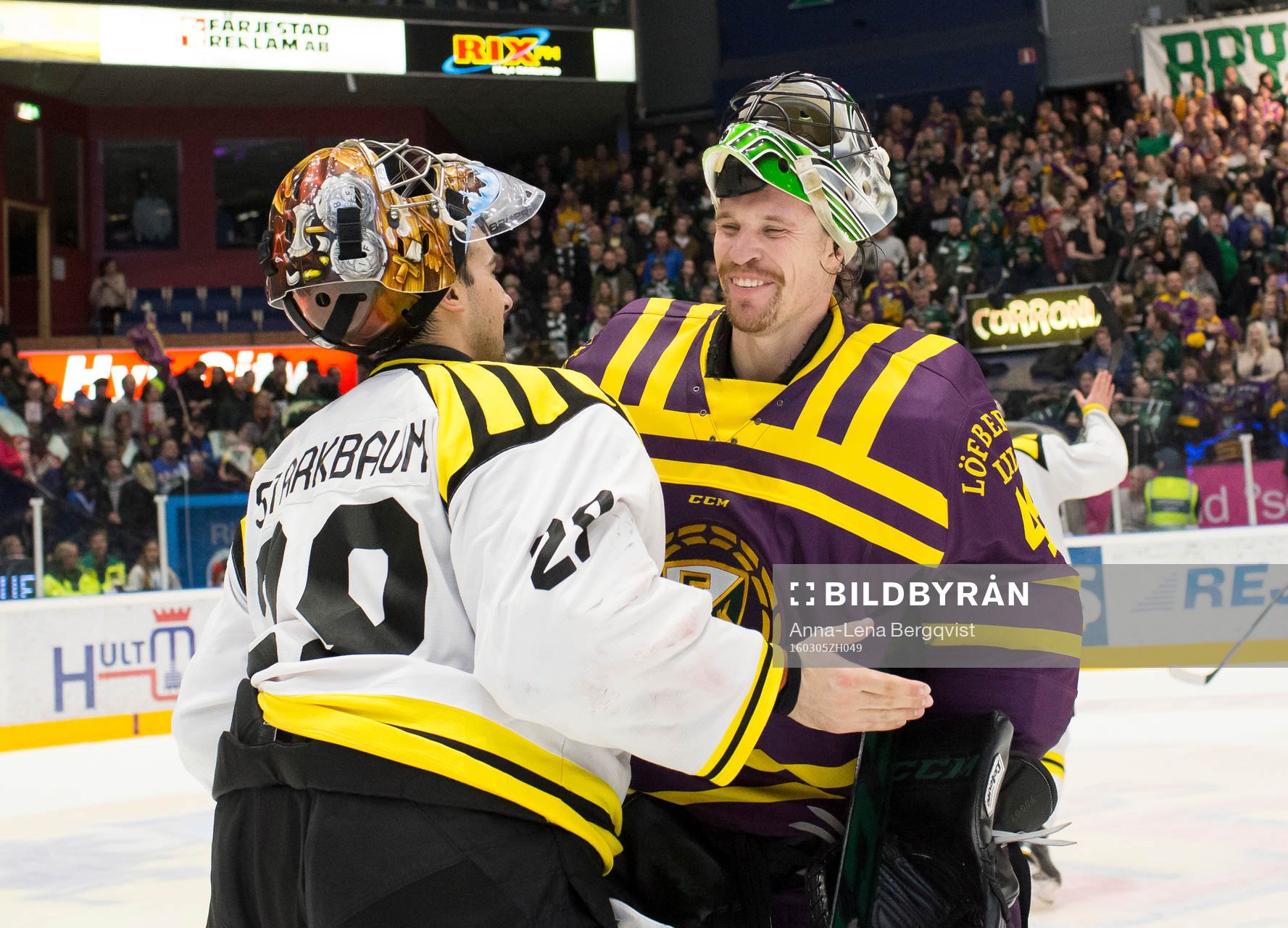 Brynäs målvakt Bernhard Starkbaum  och Färjestads