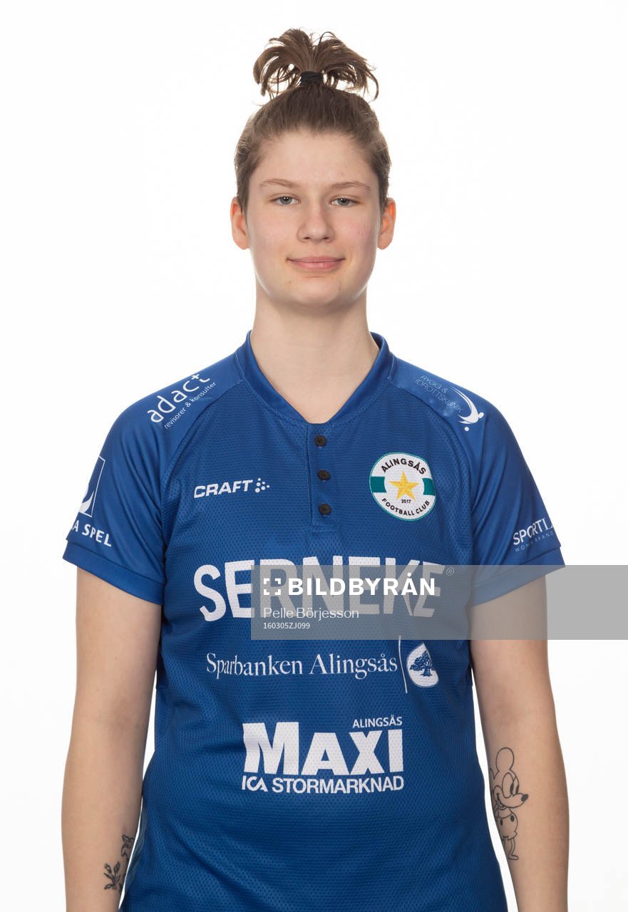 Alingsås FC United  Tea Olin poserar för ett porträtt den 5 mars 2020 i Alingsås.