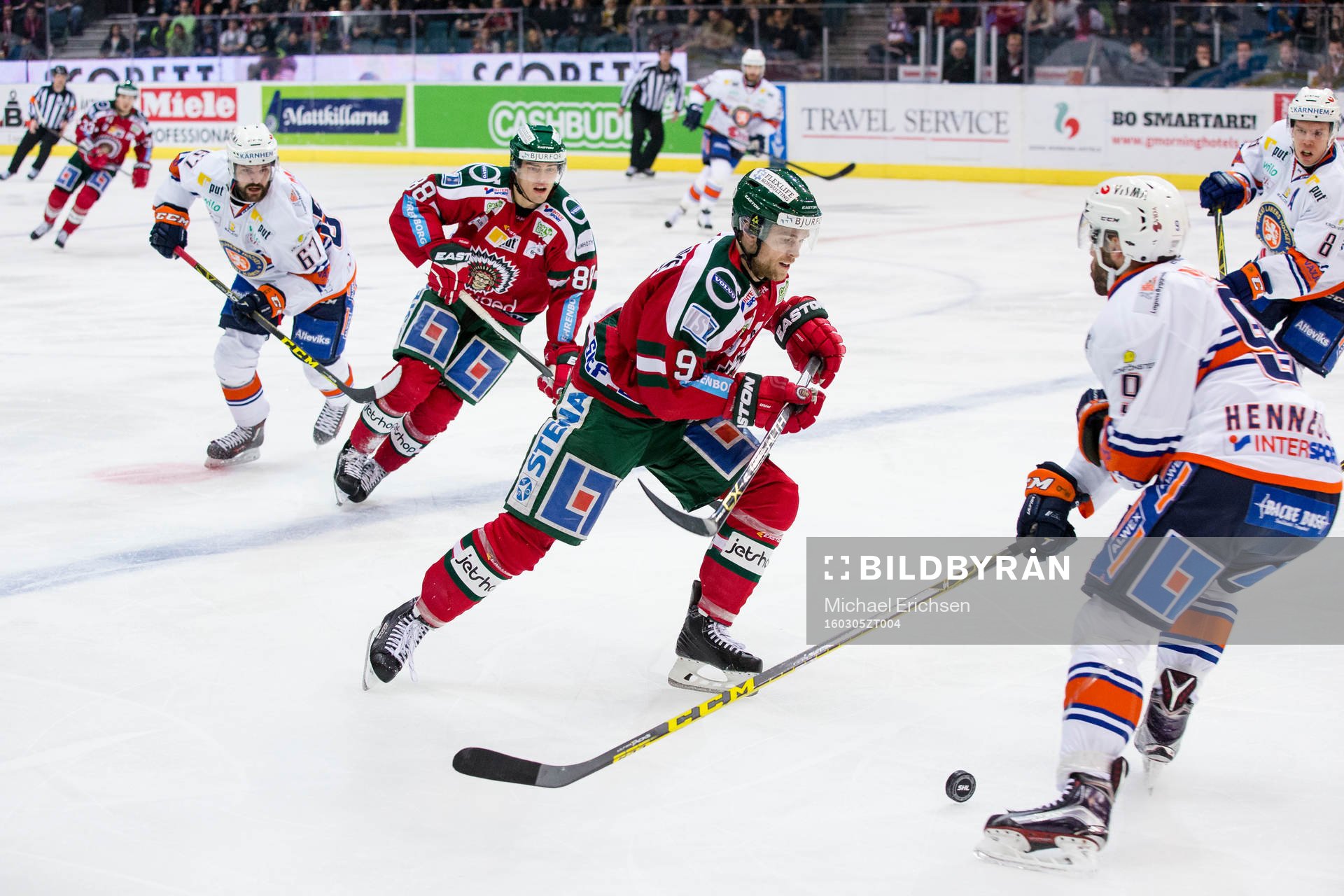Frölundas Spencer Abbott mot Växjös Josh Hennessy