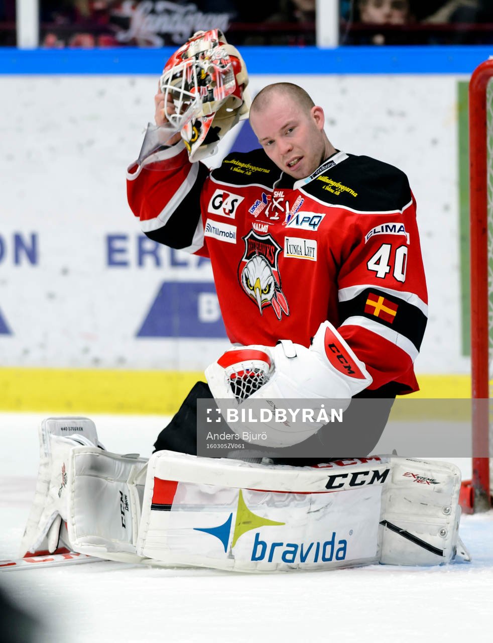Malmö Redhawks målvakt Pontus Sjögren