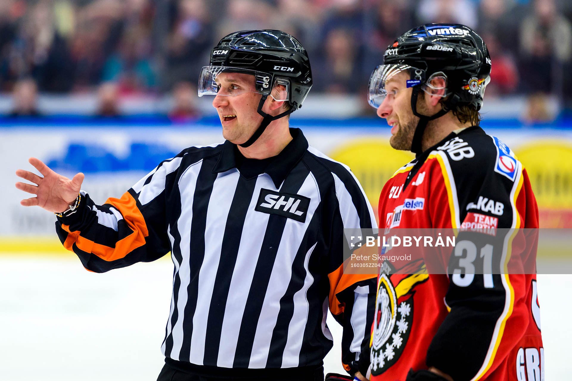 Domare Christoffer Karlsson och Luleås Jonathan Granström