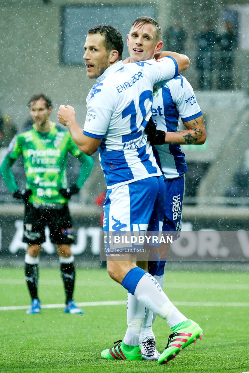 IFK Göteborgs Sören Rieks och Tobias Hysén jublar