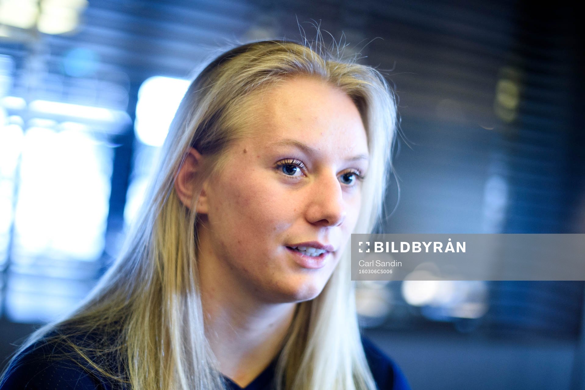 Sveriges Stina Blackstenius blir intervjuad