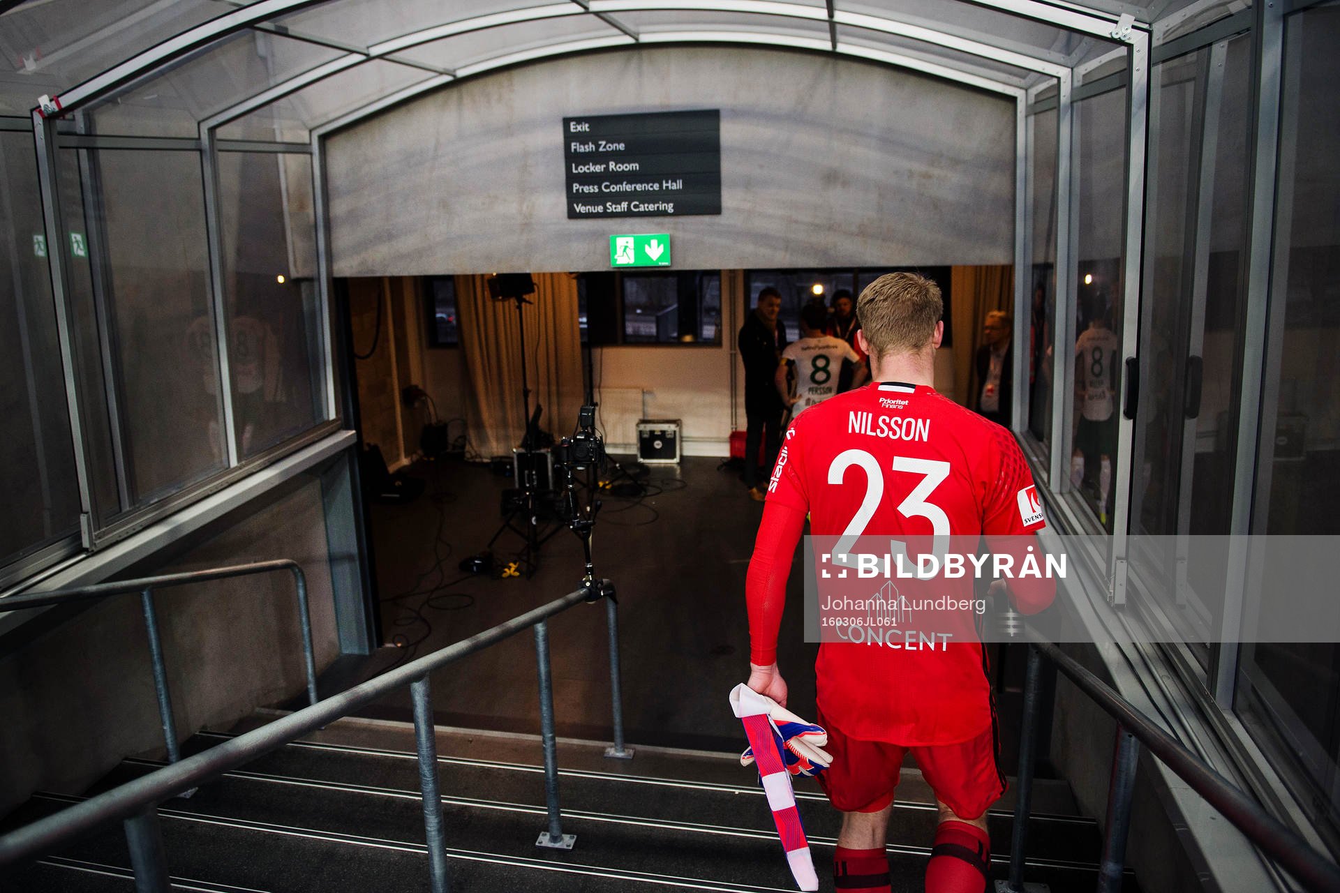 Djurgårdens målvakt Hampus Nilsson deppar när han