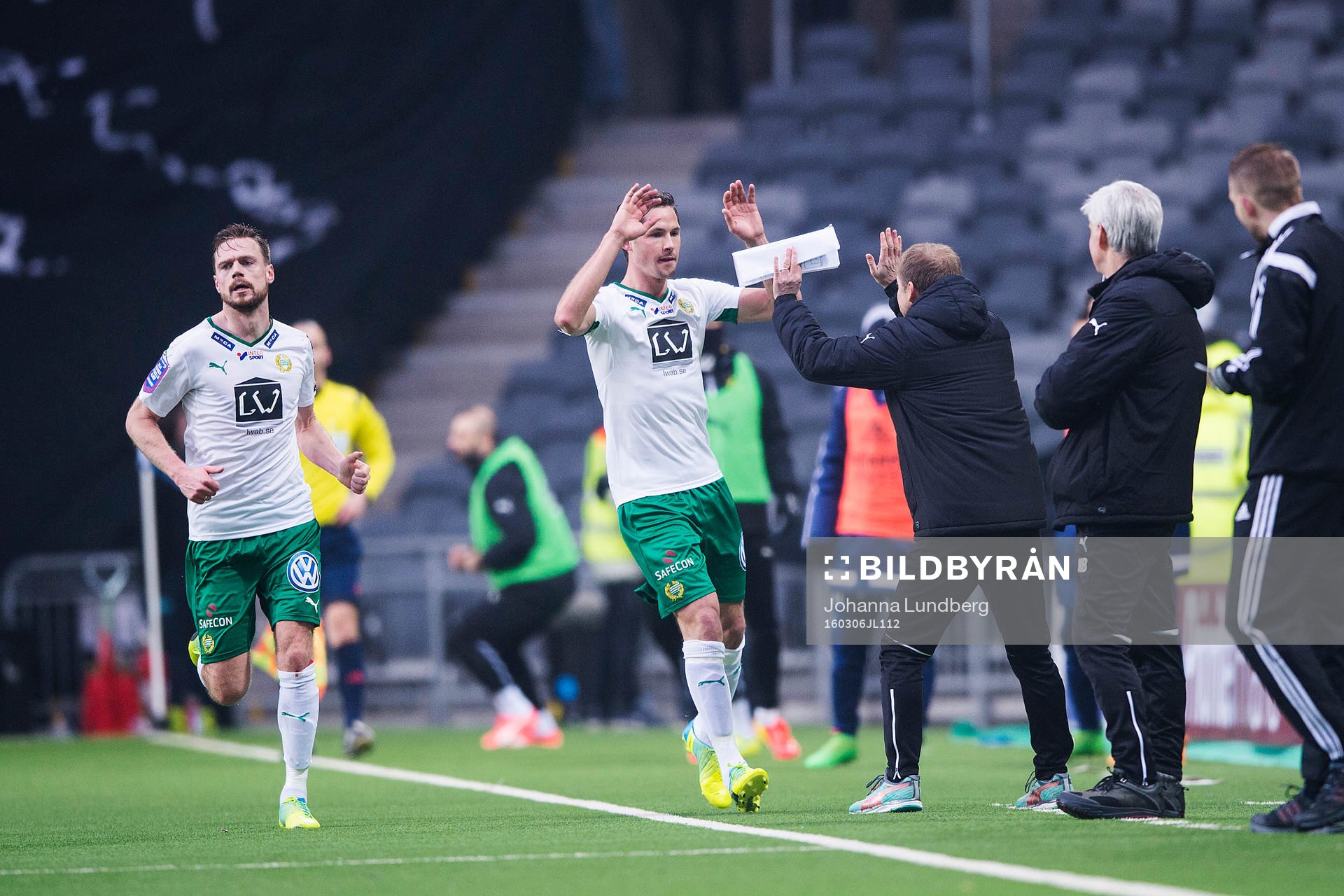 Hammarbys Philip Haglund jublar