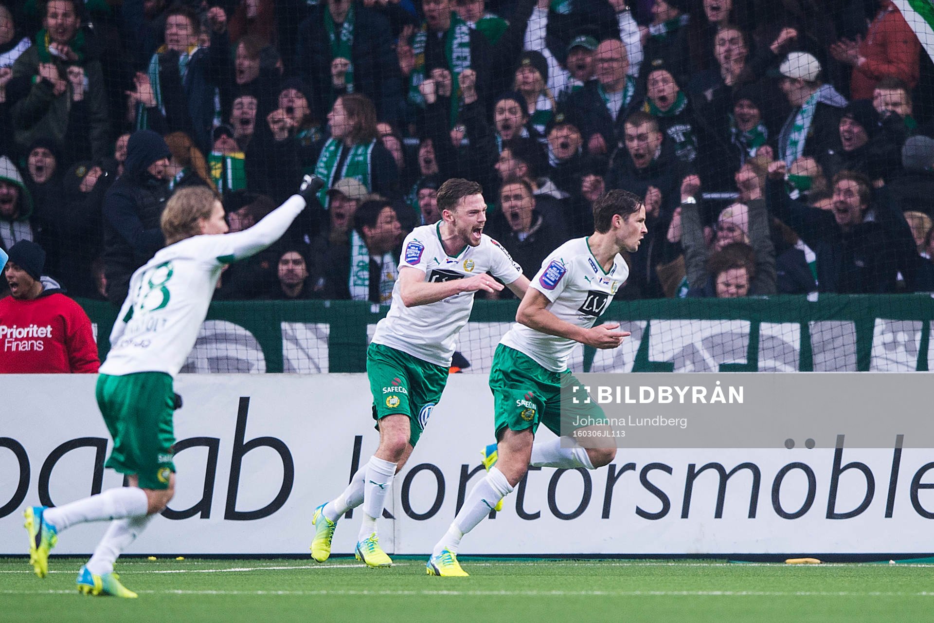 Hammarbys Philip Haglund jublar