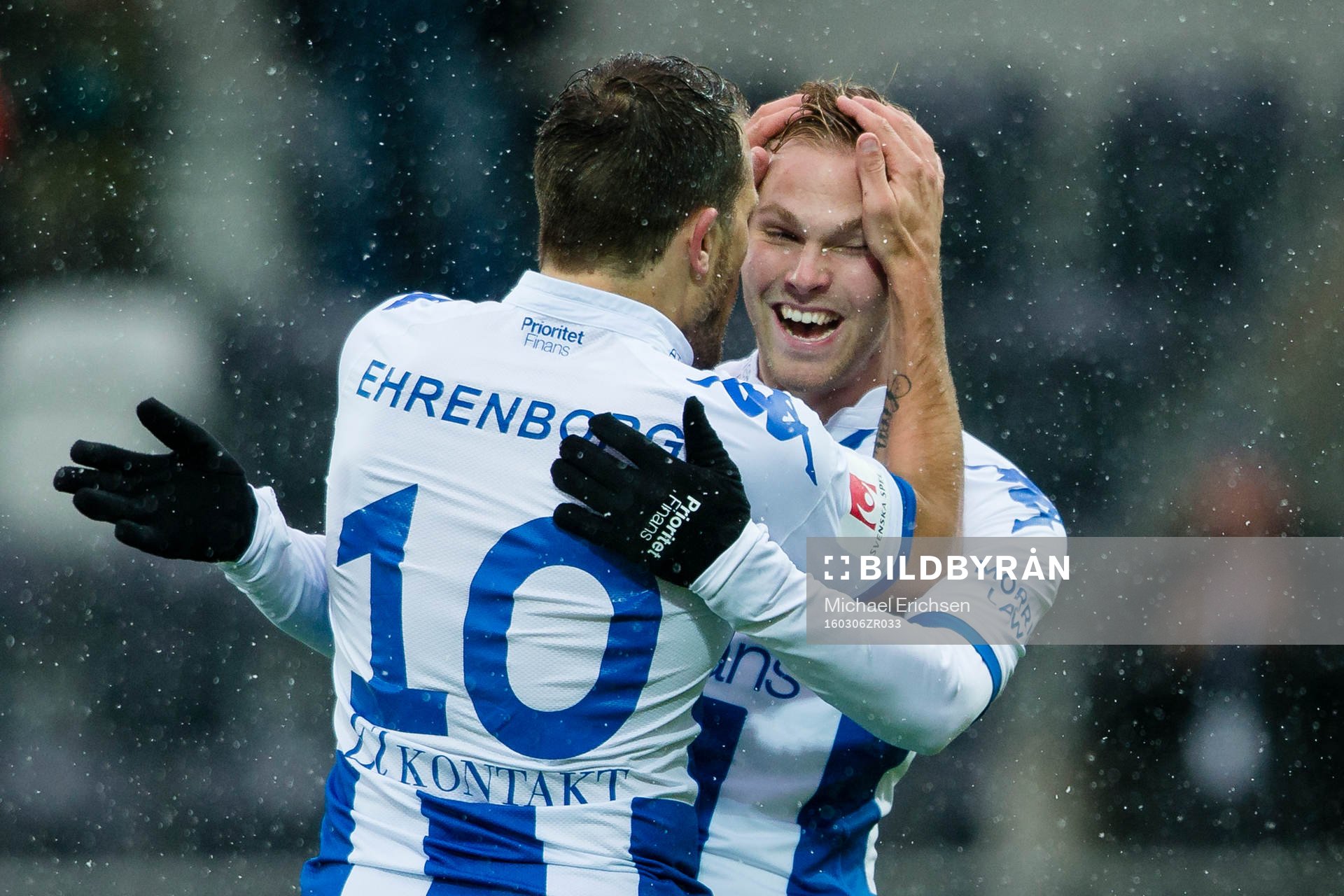 IFK Göteborgs Gustav Engvall jublar ihop med Tobias Hysén