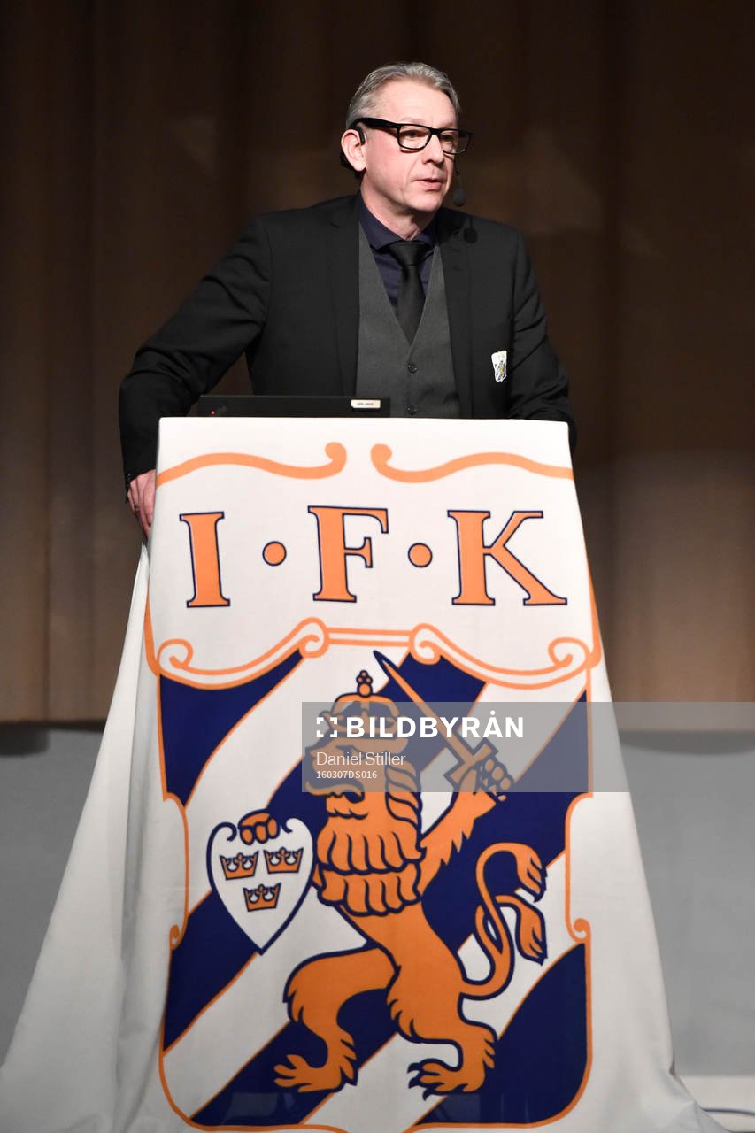 Styrelseledamot och Kassör Ulf Ivarsson under IFK Göteborgs årsmöte den 7 mars 2015 i Göteborg.
