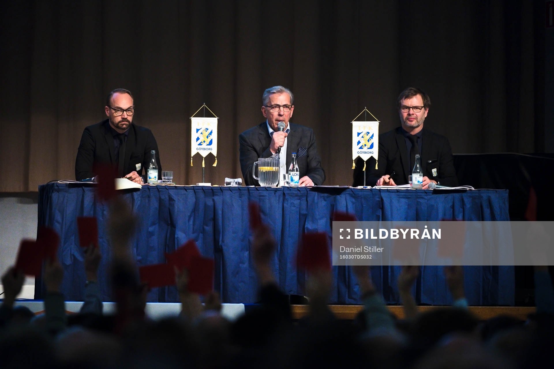 Styrelseledamot Olof Myhrman, Jan Hallberg och ordförande
