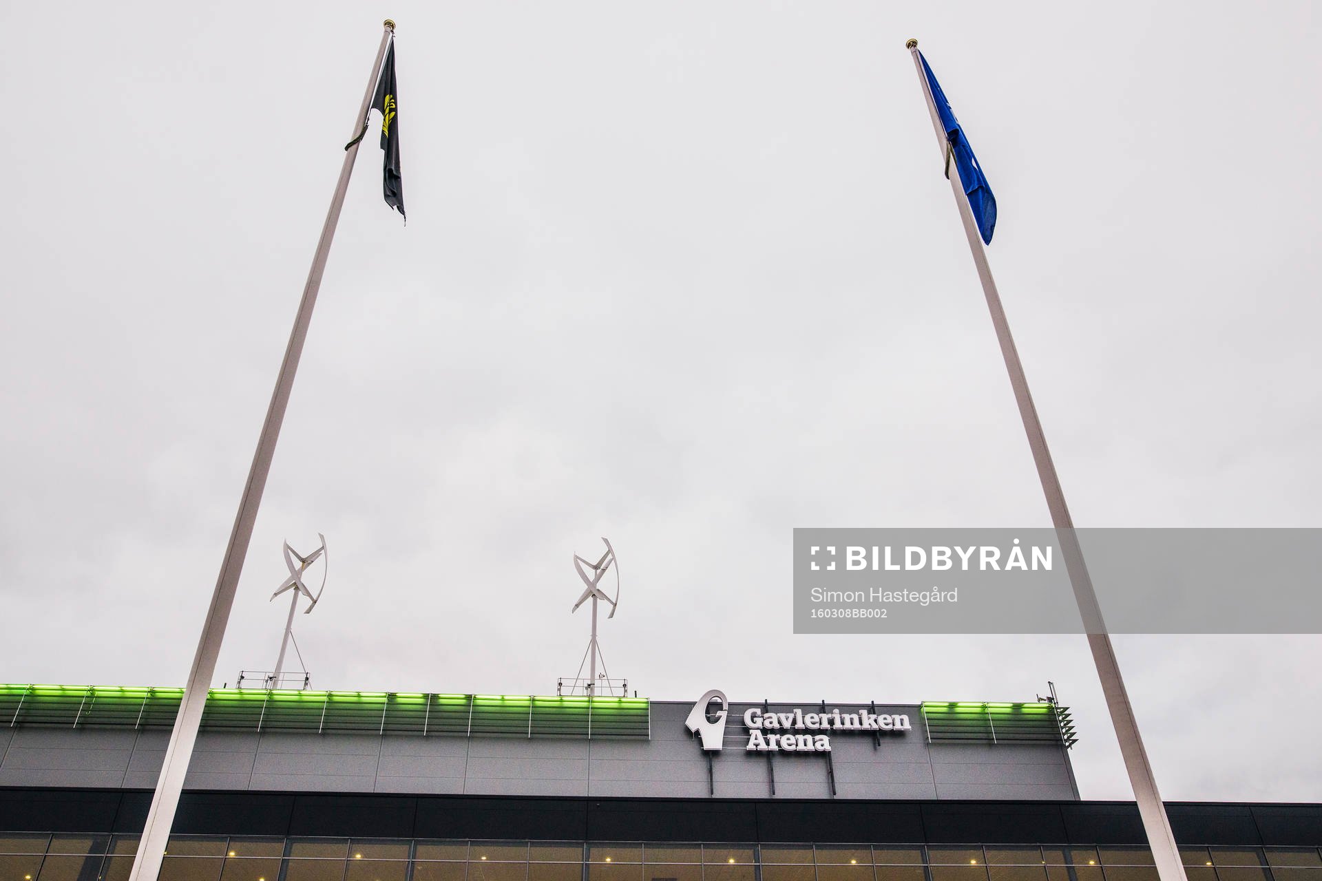 Exteriör på Gavlerinken Arena före ishockeymatchen i SHL