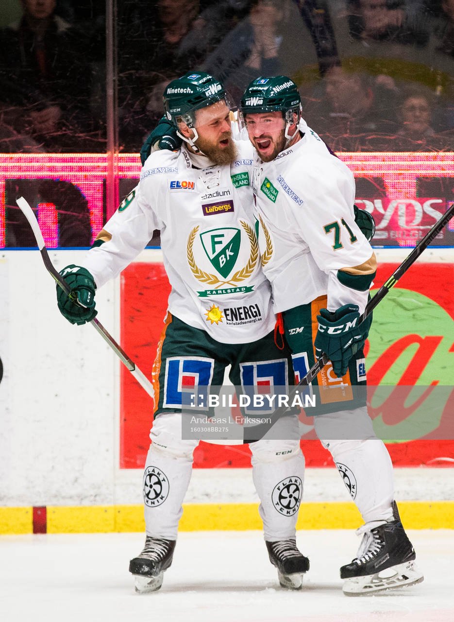 Färjestads Antti Tyrväinen jublar