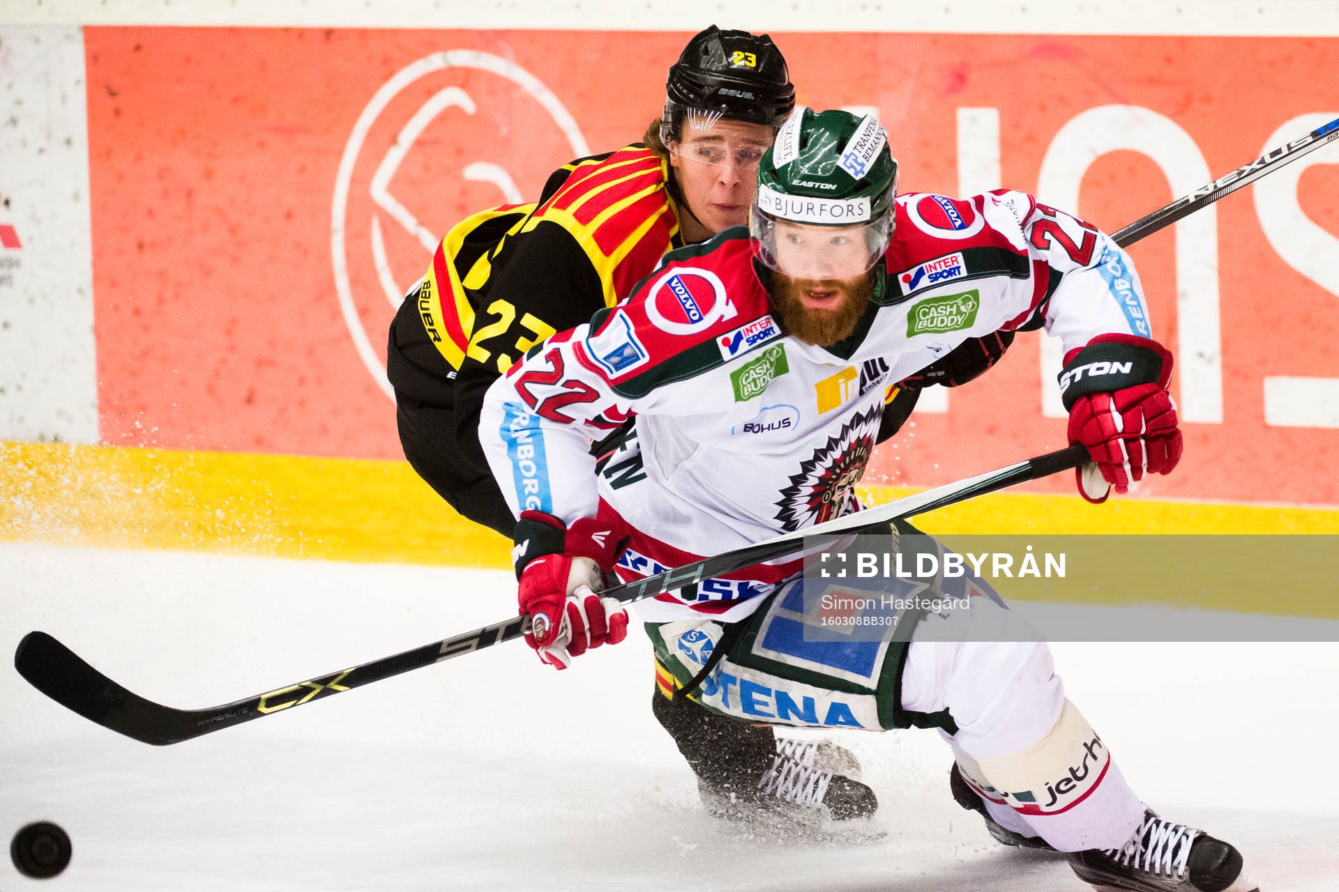 Brynäs Lucas Carlsson och Frölundas Robin Figren