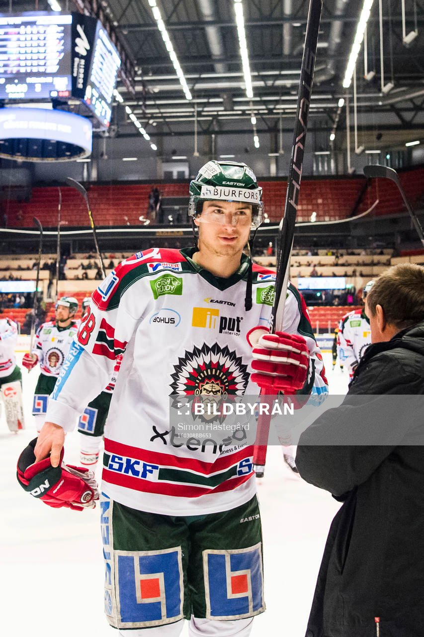 Frölundas Johan Sundström jublar
