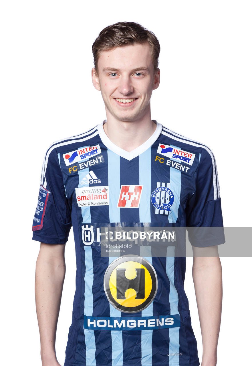 Viktor Torstensson poserar för ett porträtt den 8 mars 2016 i Husqvarna.