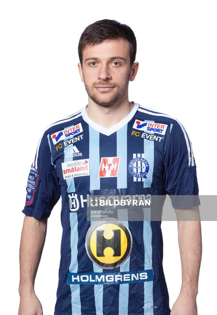 Semir Agovic poserar för ett porträtt den 8 mars 2016 i Husqvarna.