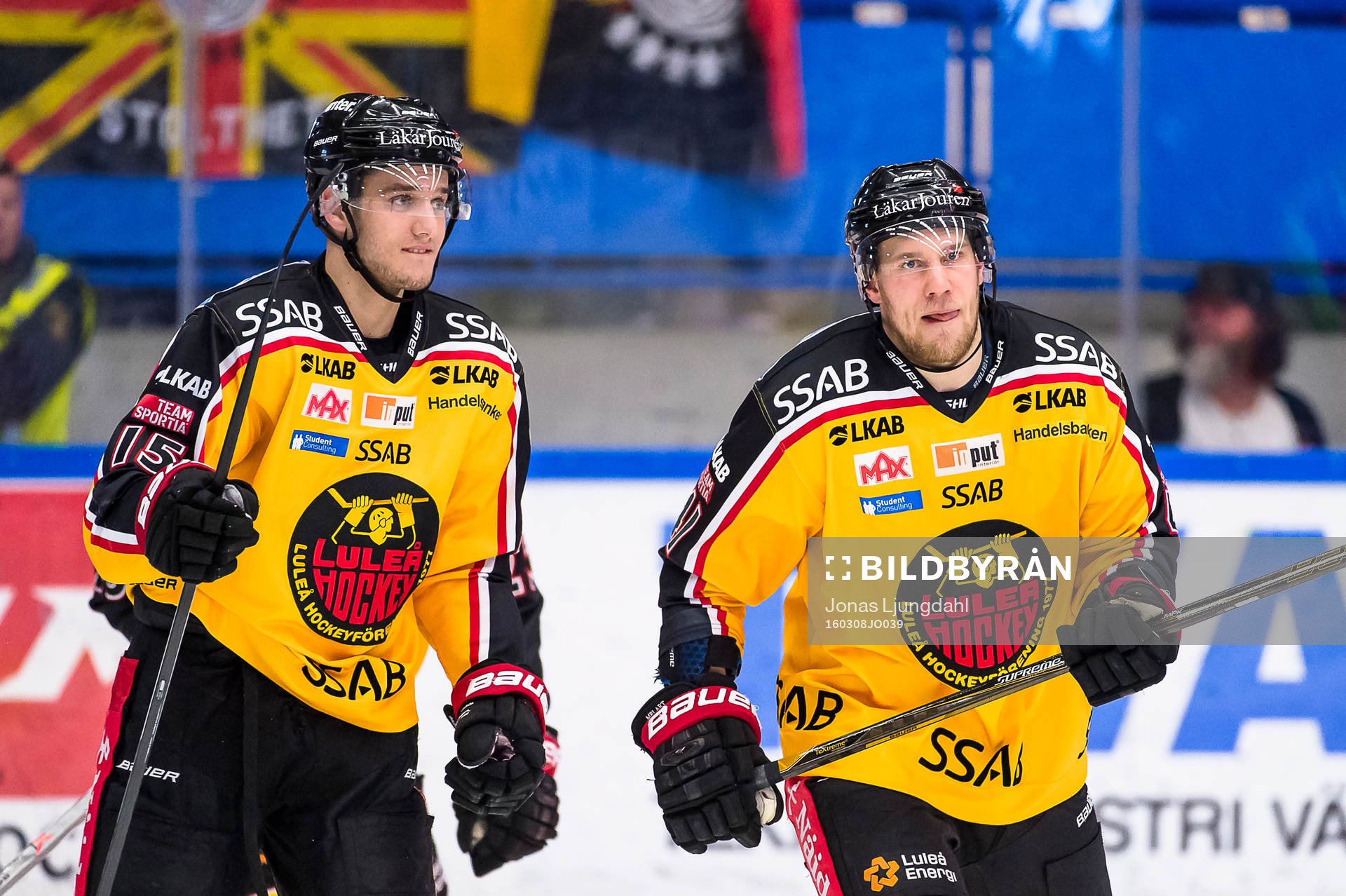 Luleås Christian Jaros och Ilari Melart jublar