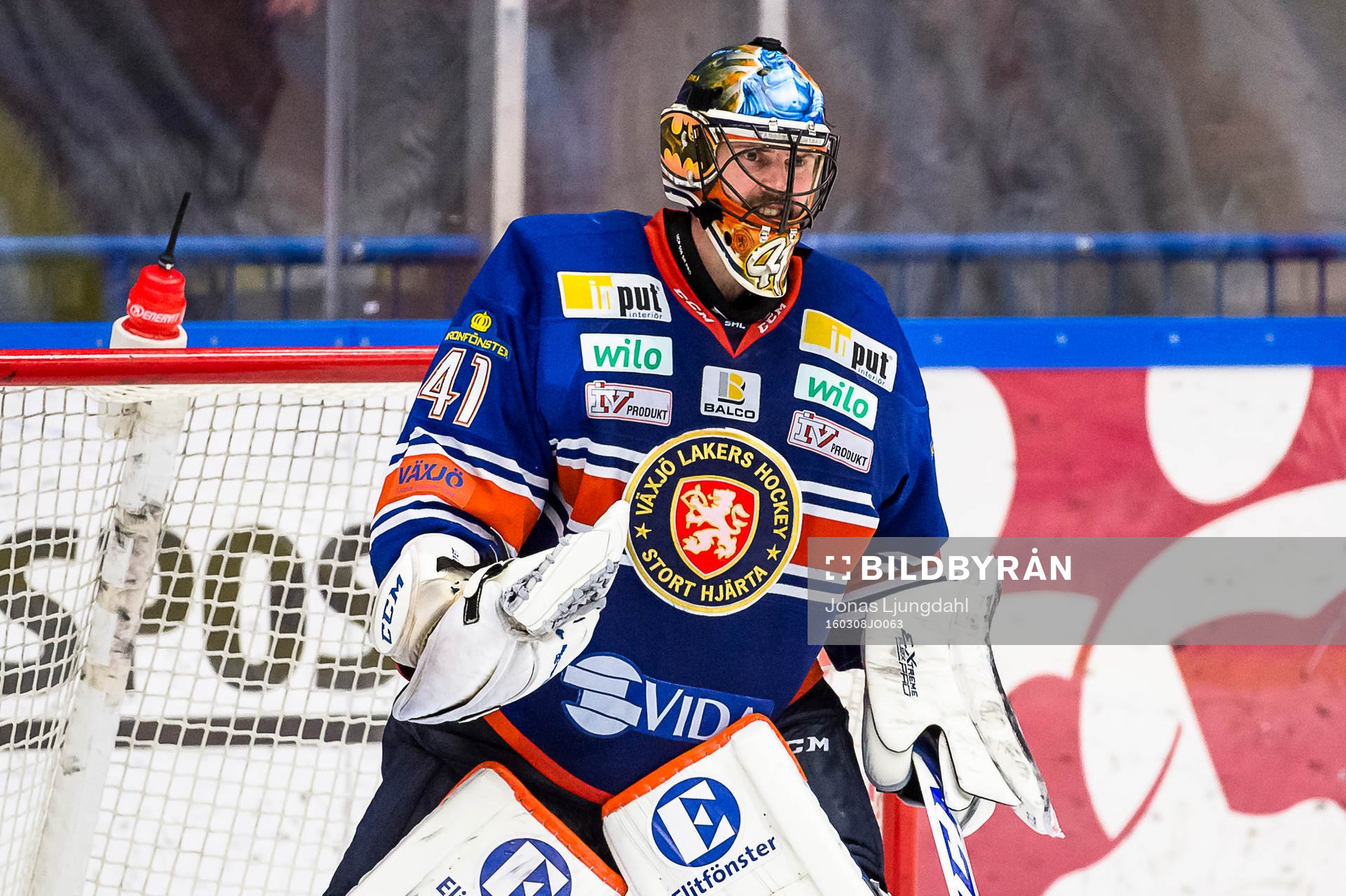 Växjös målvakt Cristopher Nihlstorp jublar