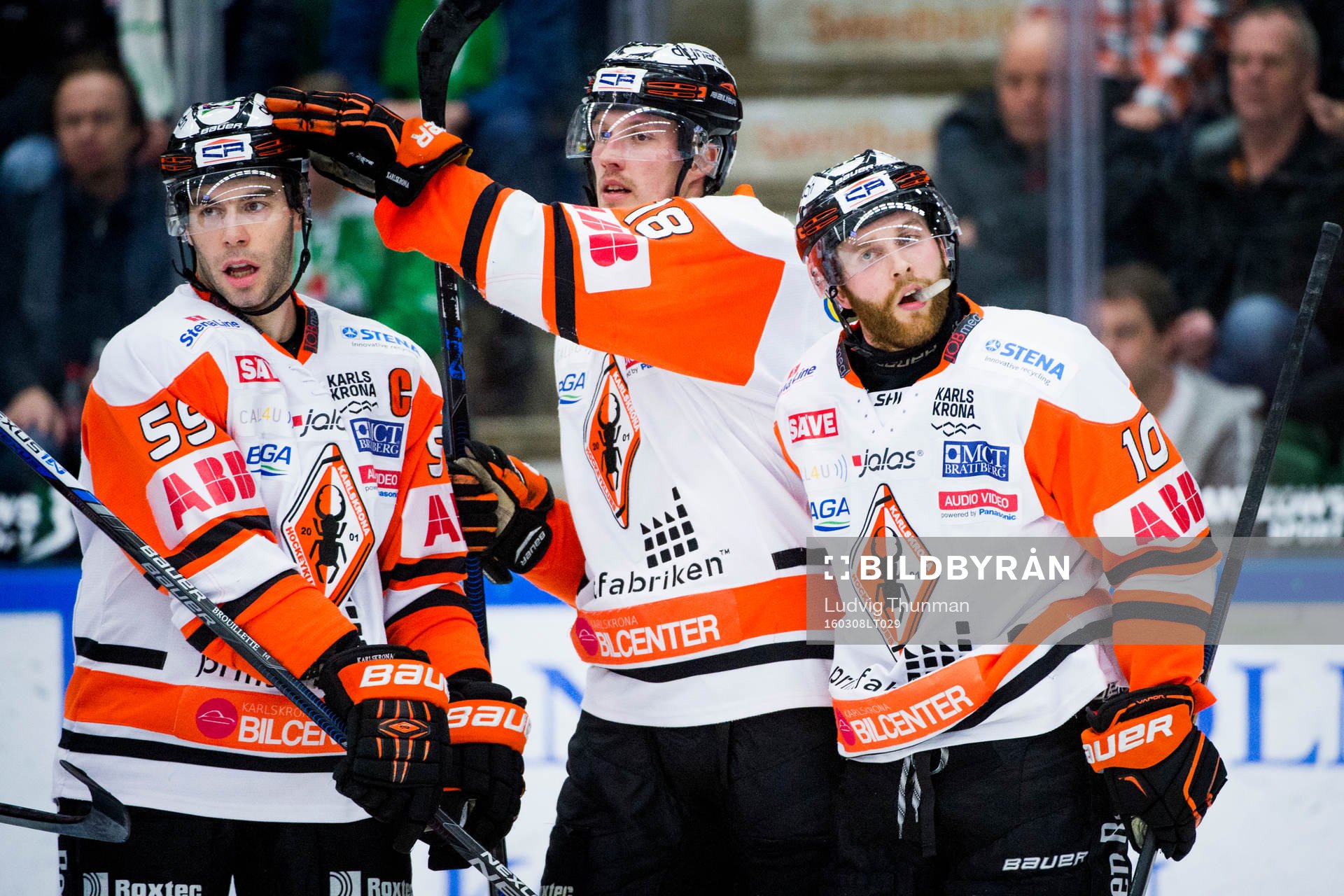 Karlskronas Julien Brouillette, Emil Larsson och Mattias