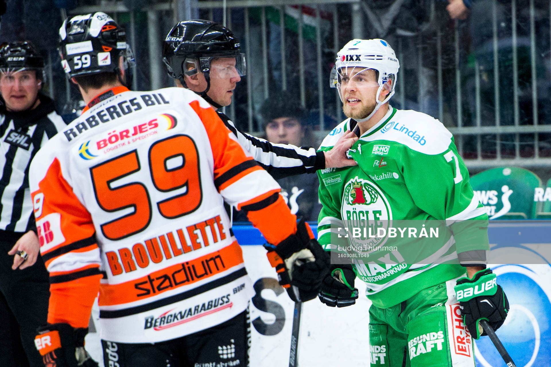 Karlskronas Julien Brouillette och Rögles Patrik Cehlin