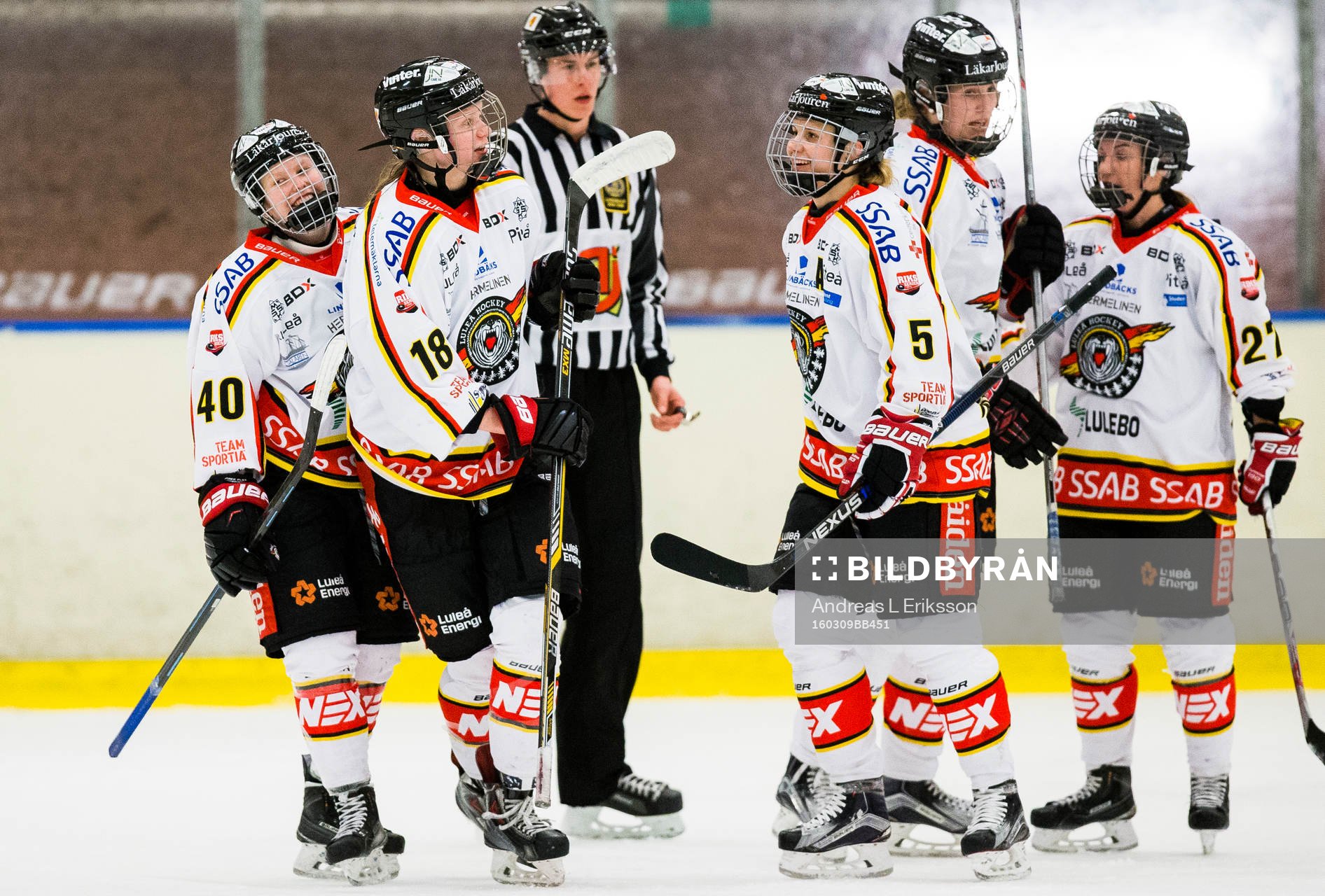 Luleås Noora Tulus, Mira Jalosuo, Johanna Fällman,