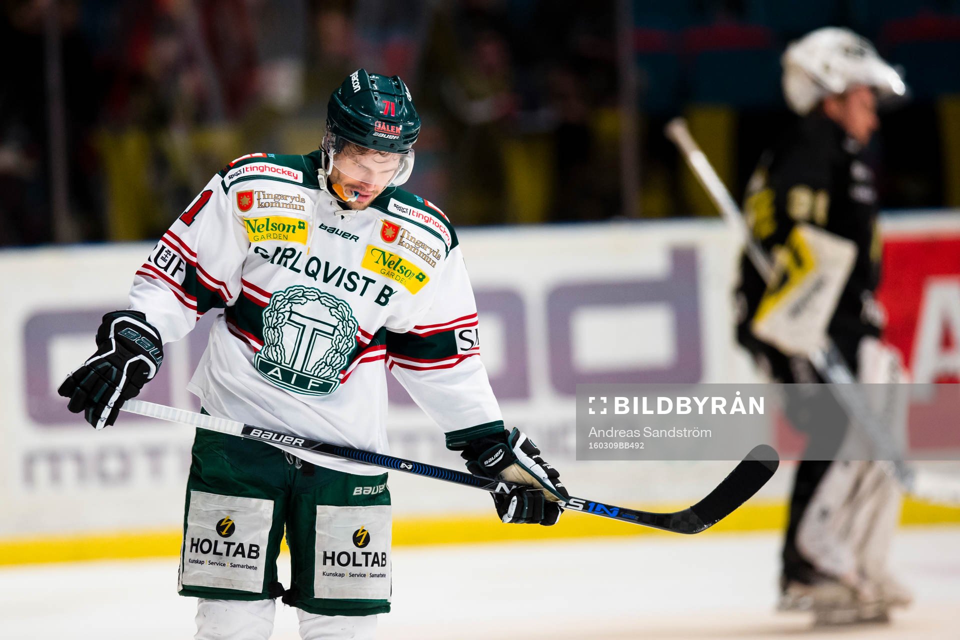 Tingsryds Eric Castonguay ser deppig ut