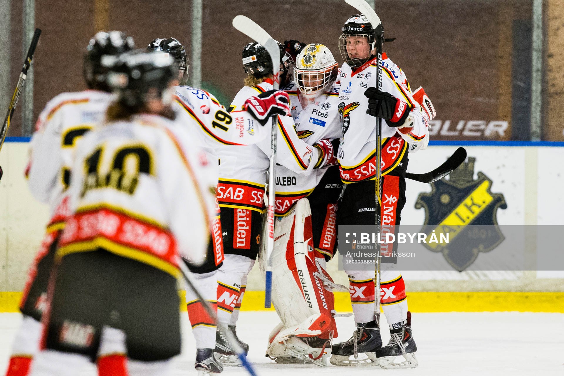 Luleås spelare jublar