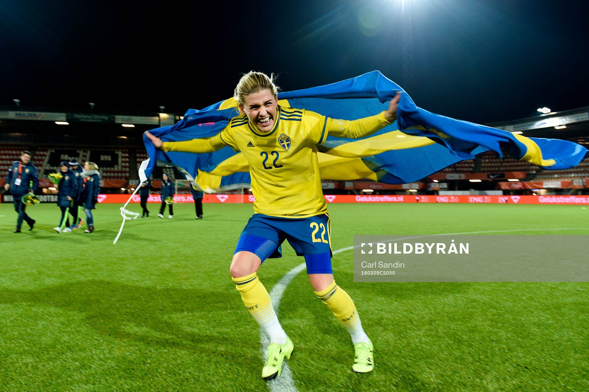 Sveriges Olivia Schough jublar
