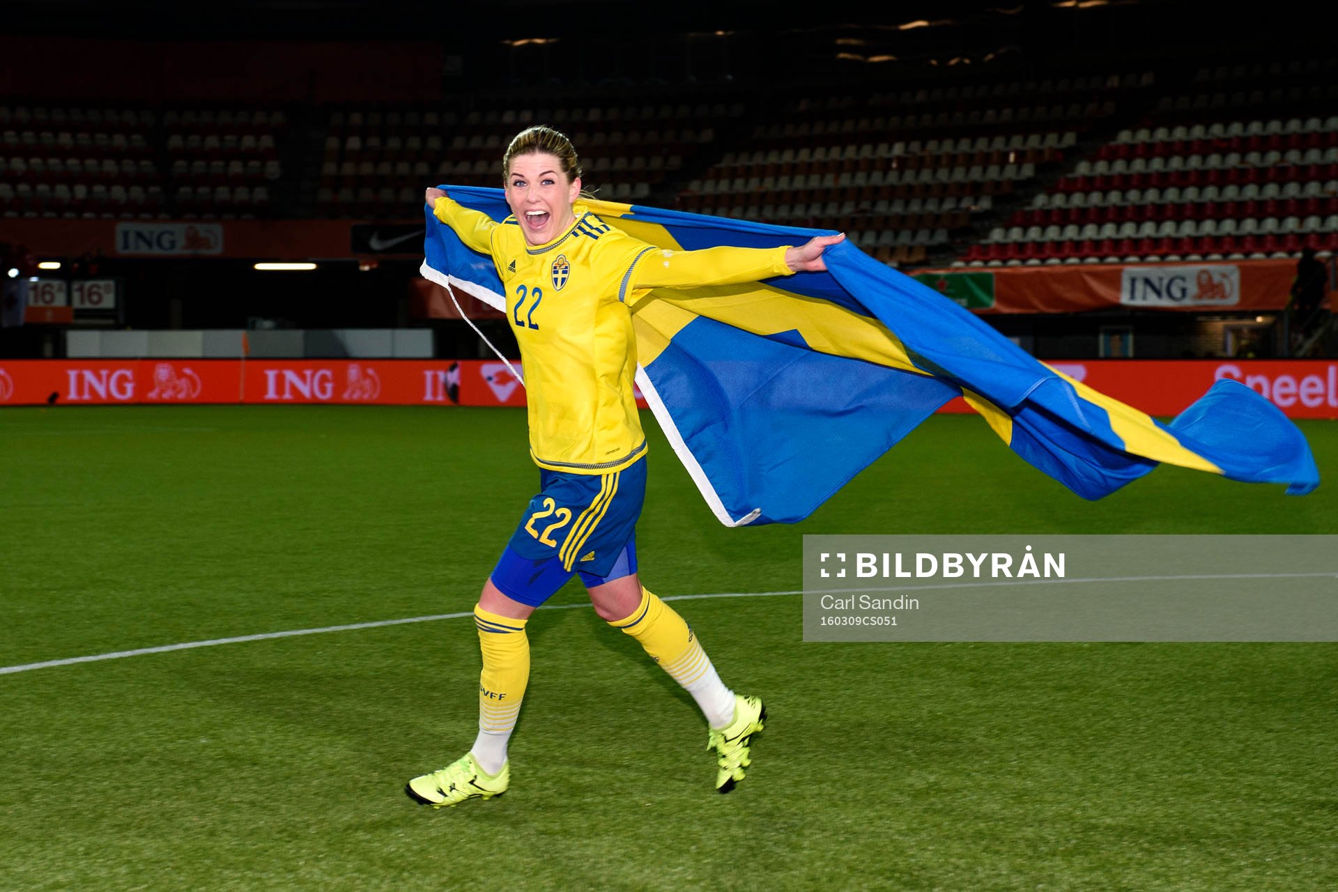 Sveriges Olivia Schough jublar