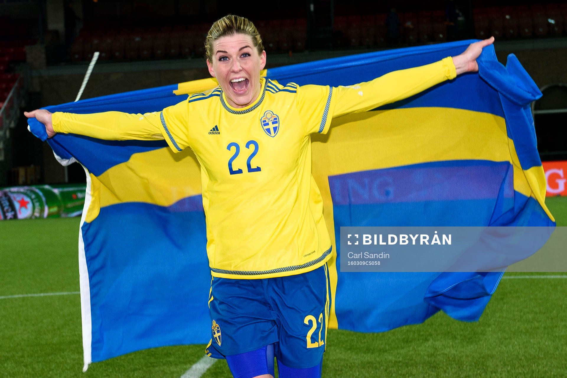 Sveriges Olivia Schough jublar