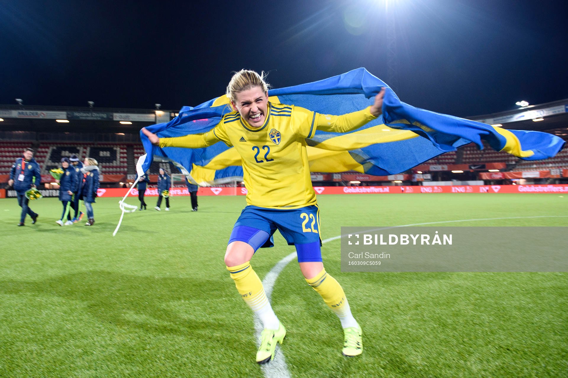 Sveriges Olivia Schough jublar