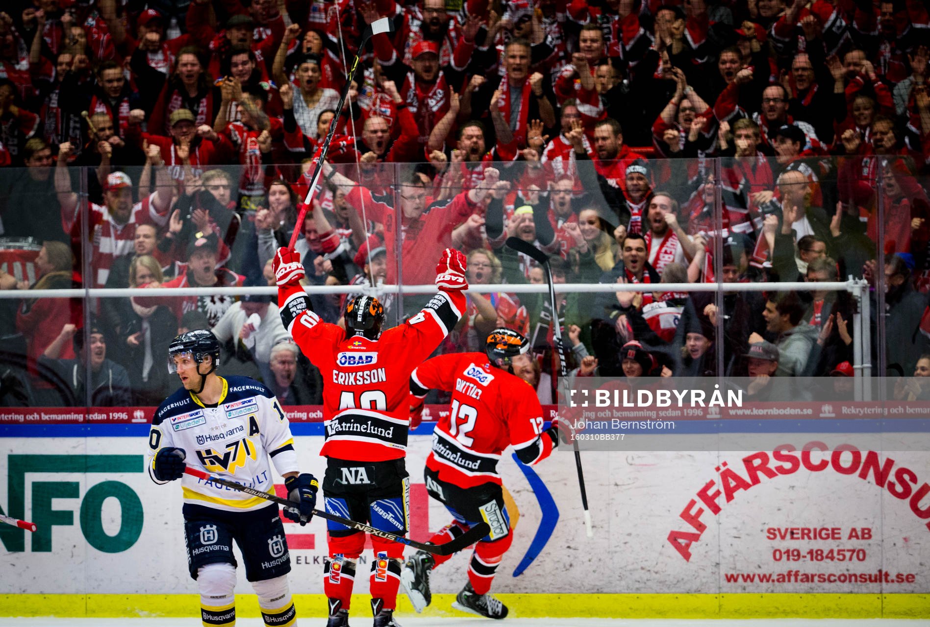 Örebros Marko Anttila gör 1-0 och jublar