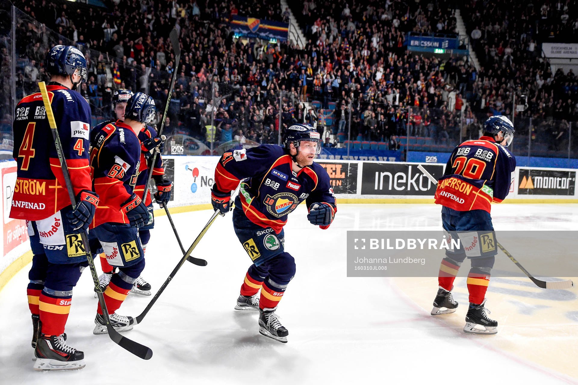 Djurgårdens Patrick Thoresen jublar