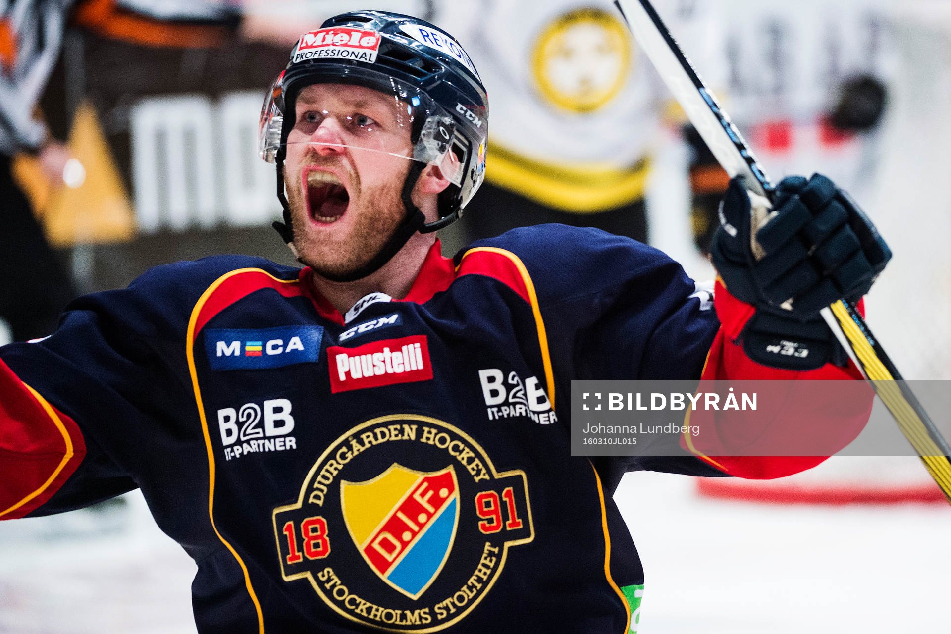 Djurgårdens Patrick Thoresen jublar