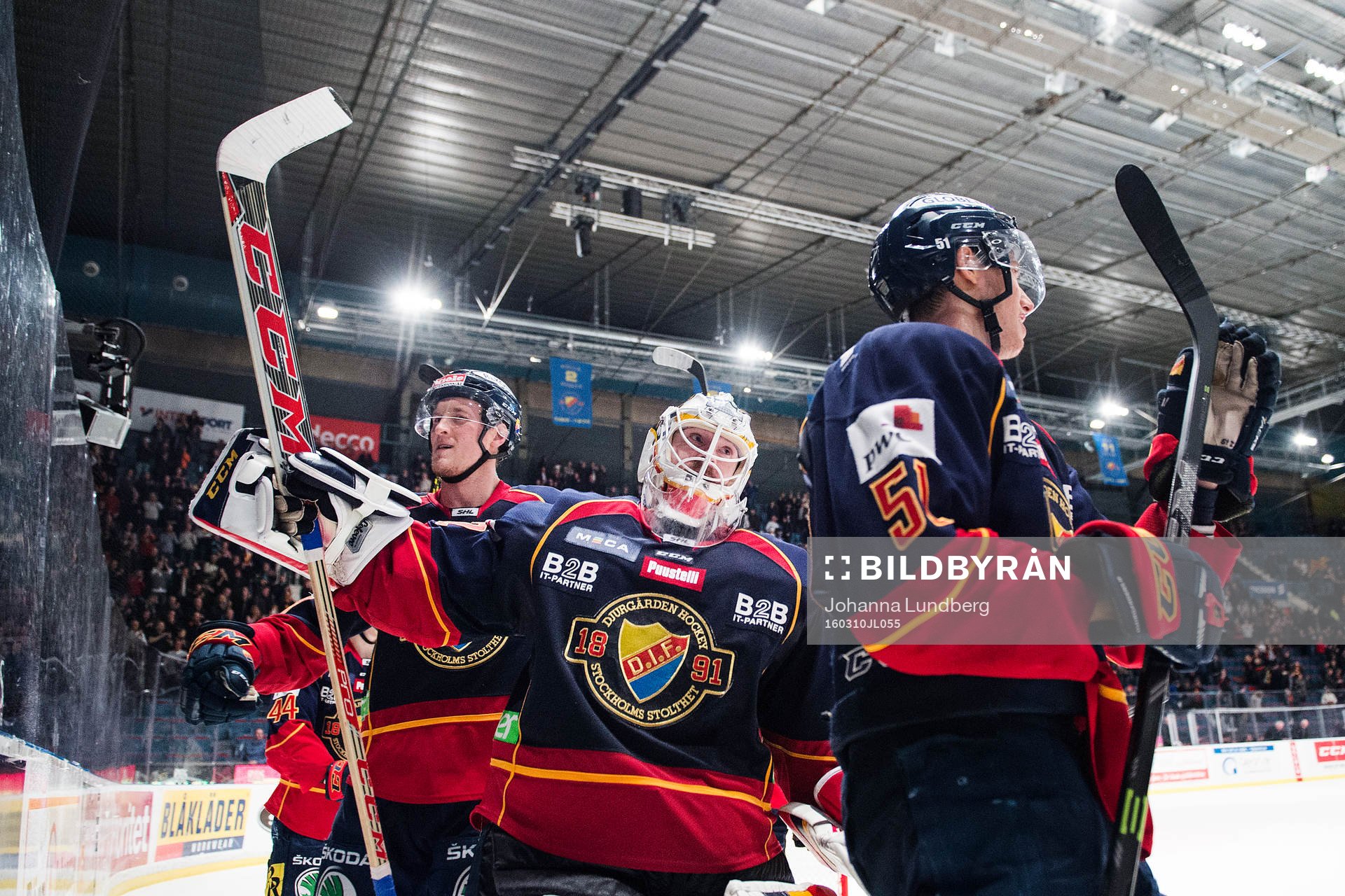 Djurgårdens Mikko Lehtonen, målvakt Mikael Tellqvist och