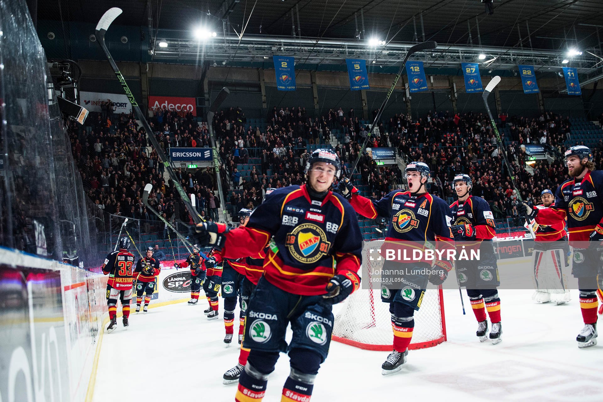 Djurgårdens spelare jublar