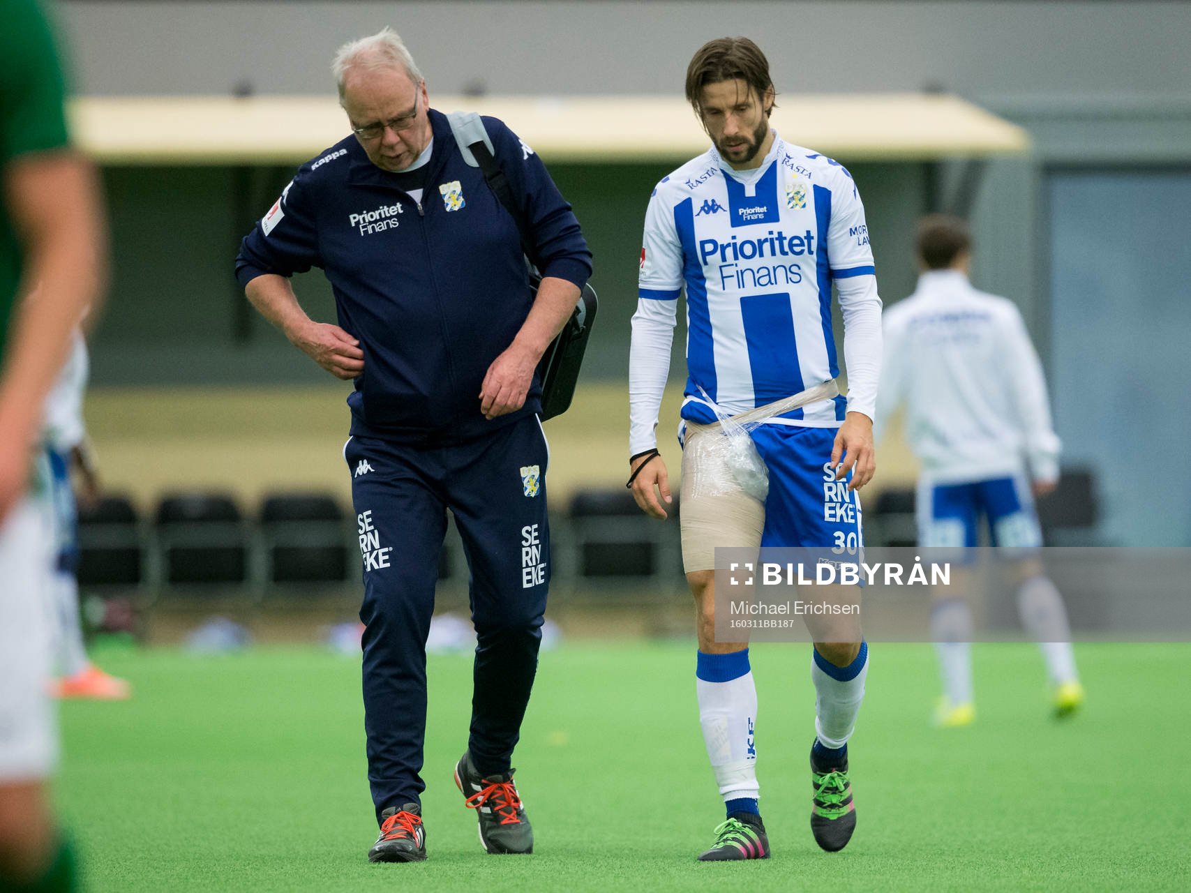 IFK Göteborgs Mattias Bjärsmyr tvingas utgå med skada
