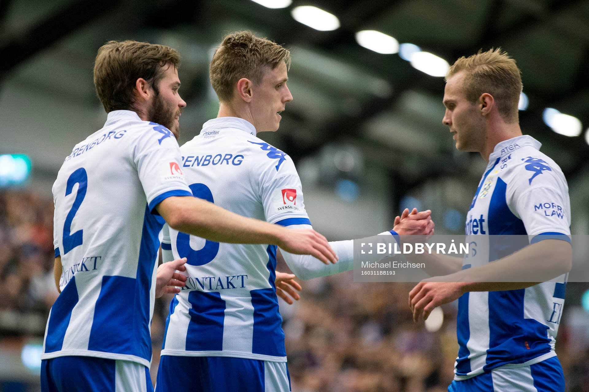 IFK Göteborgs Sören Rieks jublar ihop med Emil
