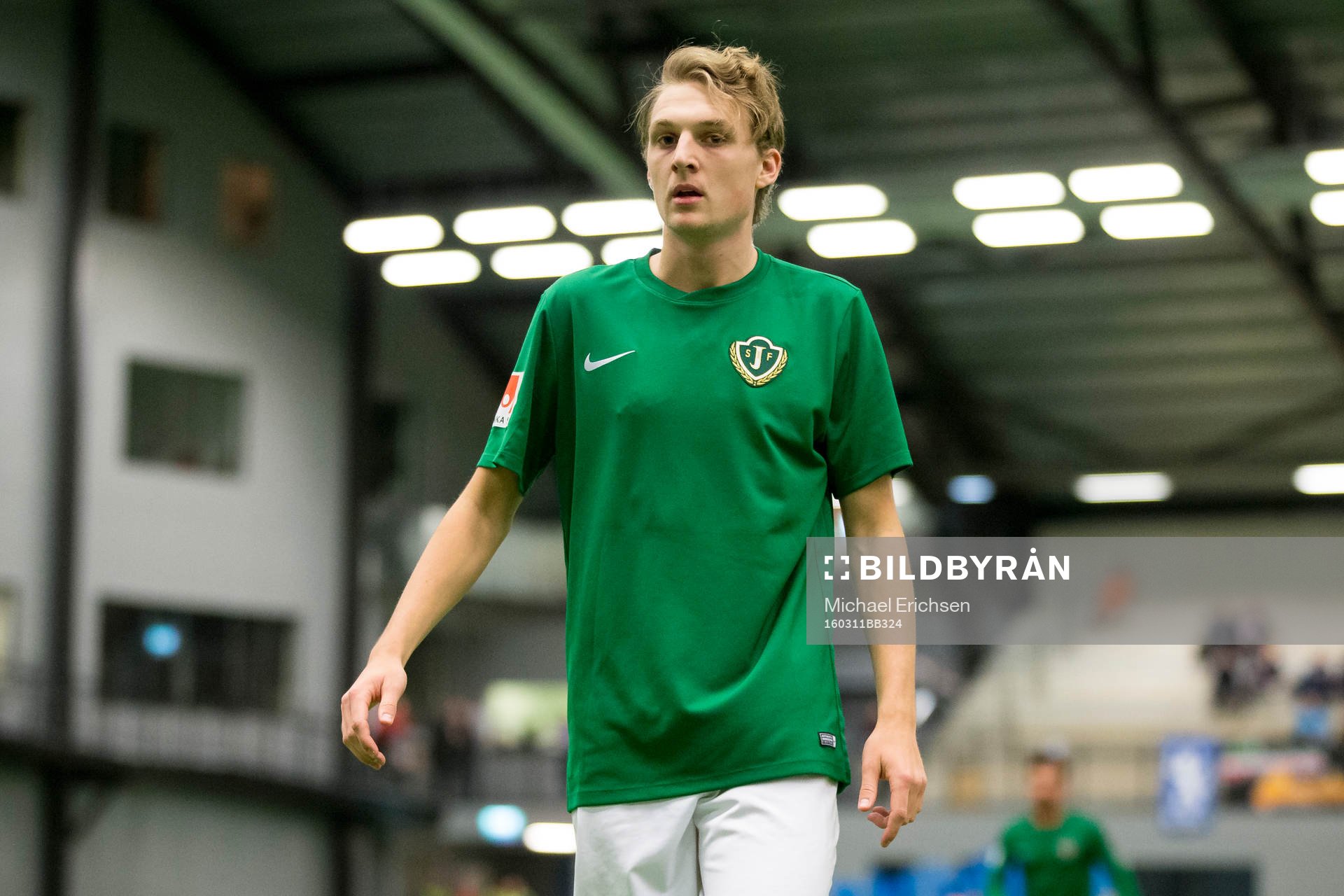 Jönköpings Markus Tegebäck under en träningsmatch i fotboll mellan IFK Göteborg och Jönköping Södra den 11 mars 2016 i Göteborg.