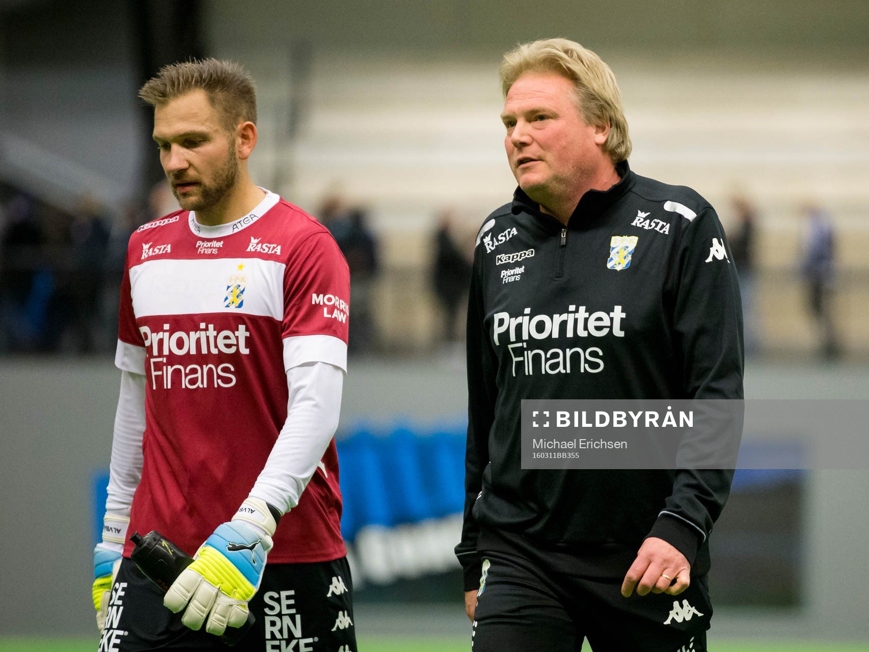 IFK Göteborgs målvakt John Alvbåge och tränare Jörgen