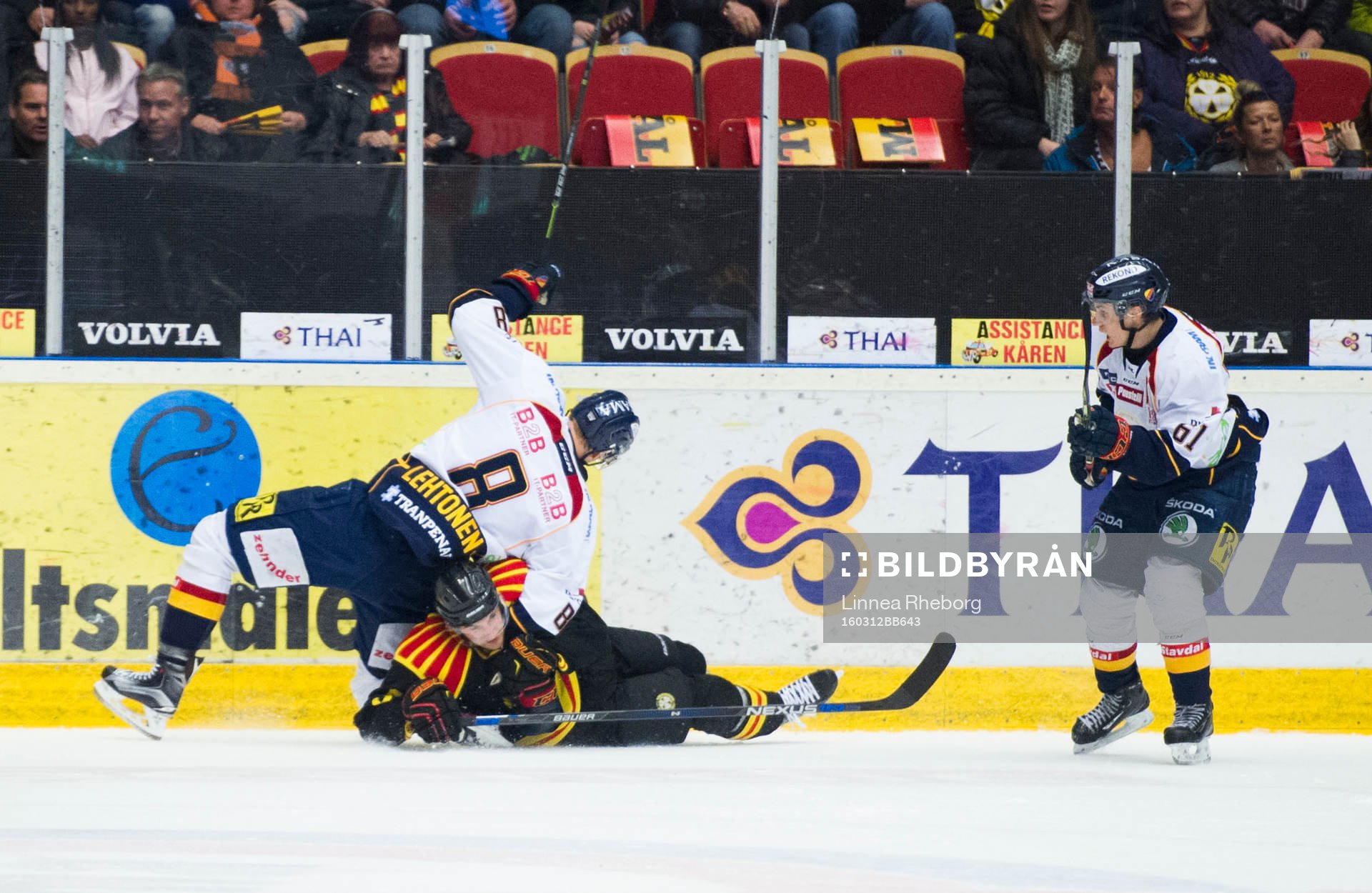 Djurgårdens Mikko Lehtonen och Brynäs Lukas Kilström i