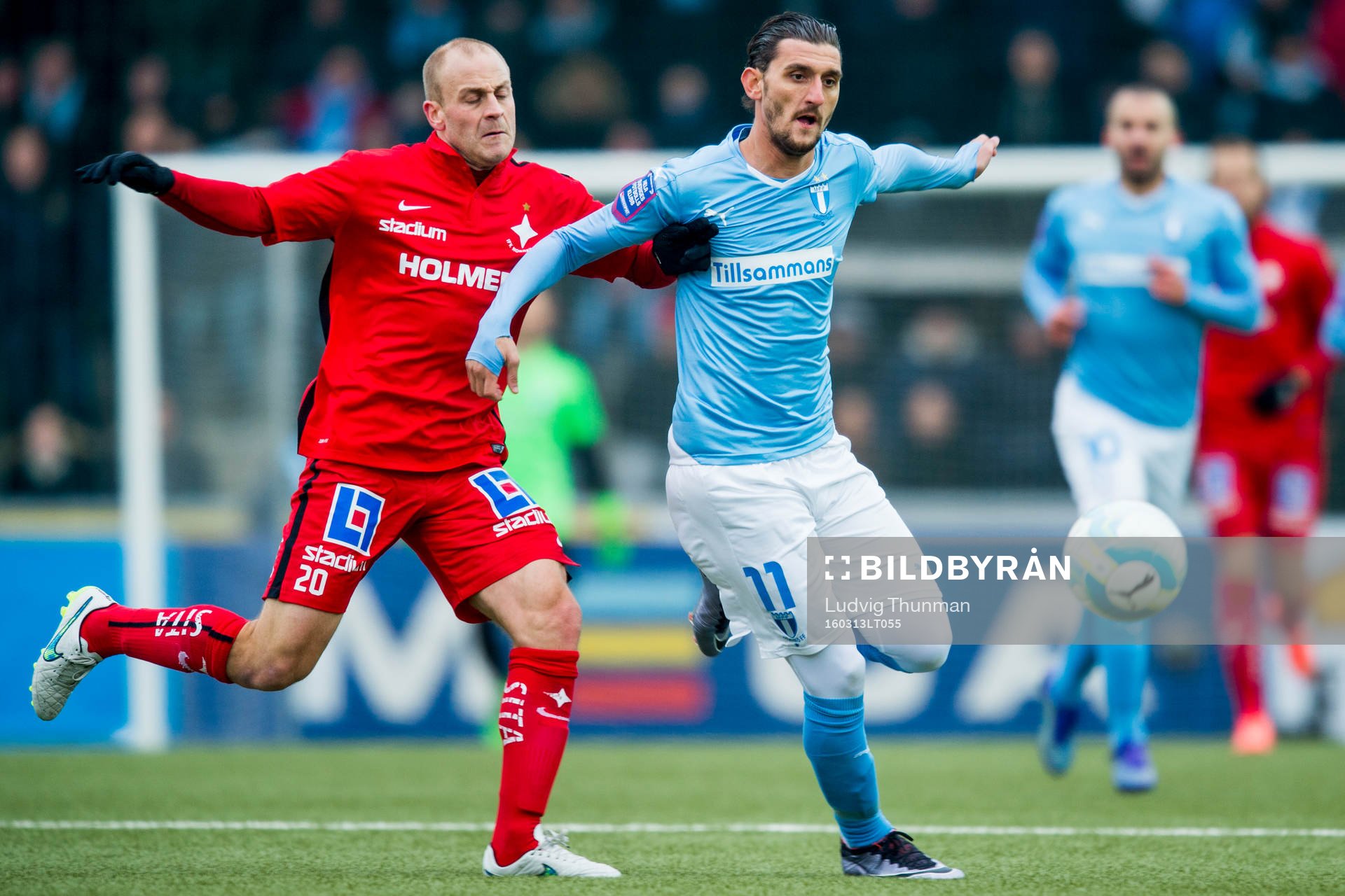 Norrköpings Daniel Sjölund och Malmö FFs Agon Mehmeti
