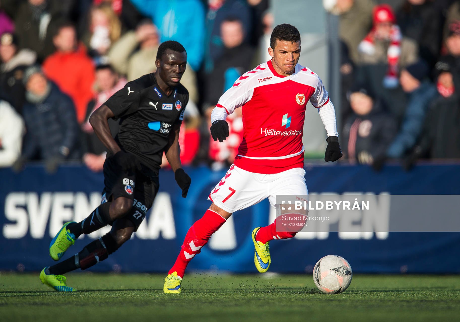 Kalmars Ismael Silva Lima och Helsingborgs Lalawélé