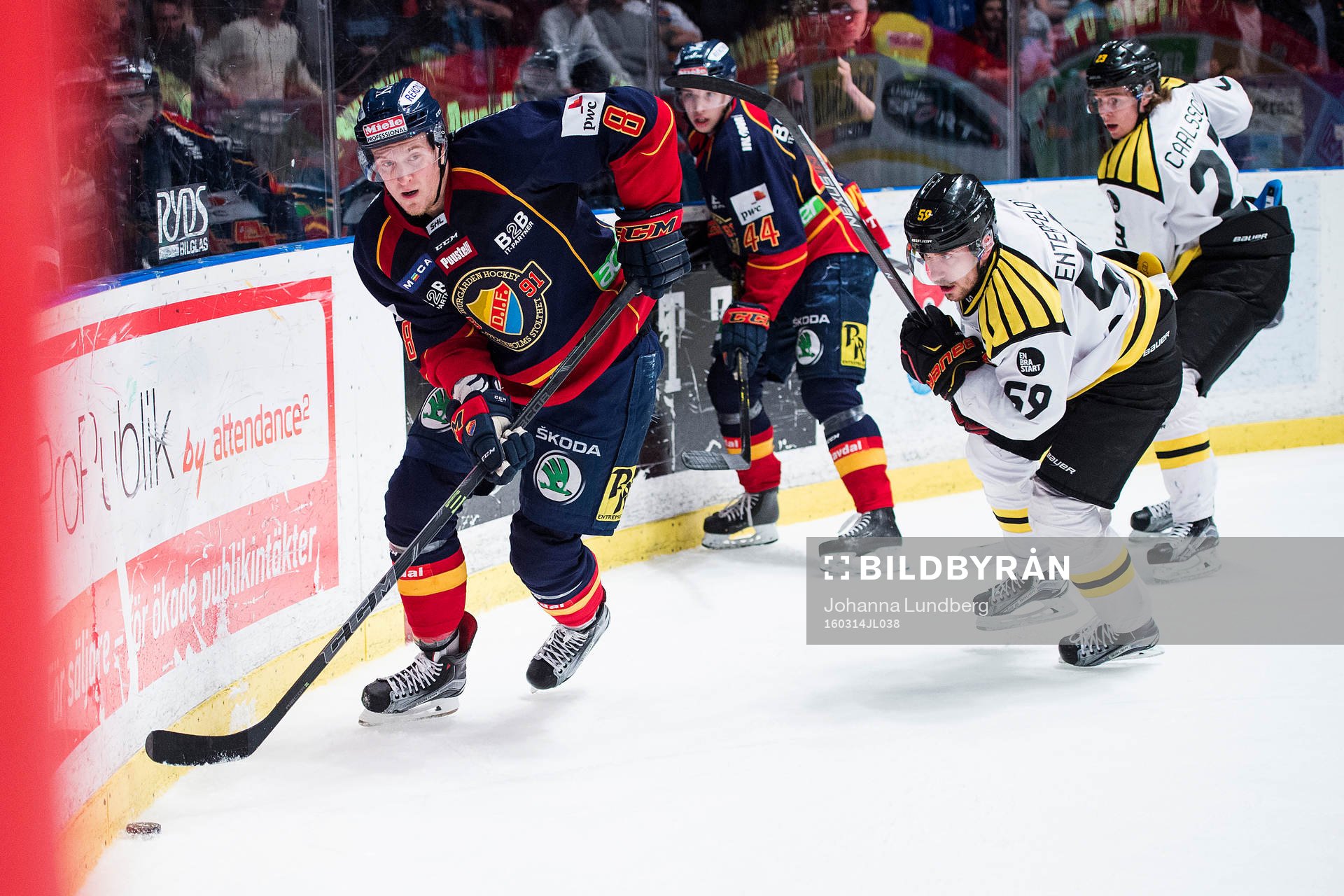 Djurgårdens Mikko Lehtonen och Brynäs Sebastian