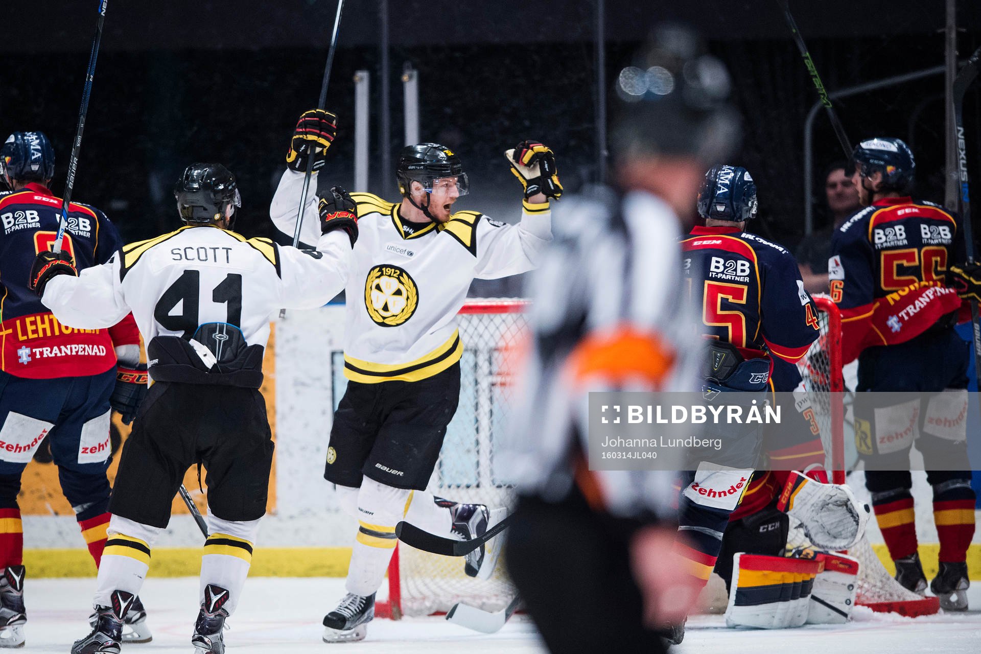 Brynäs Nick Johnson jublar