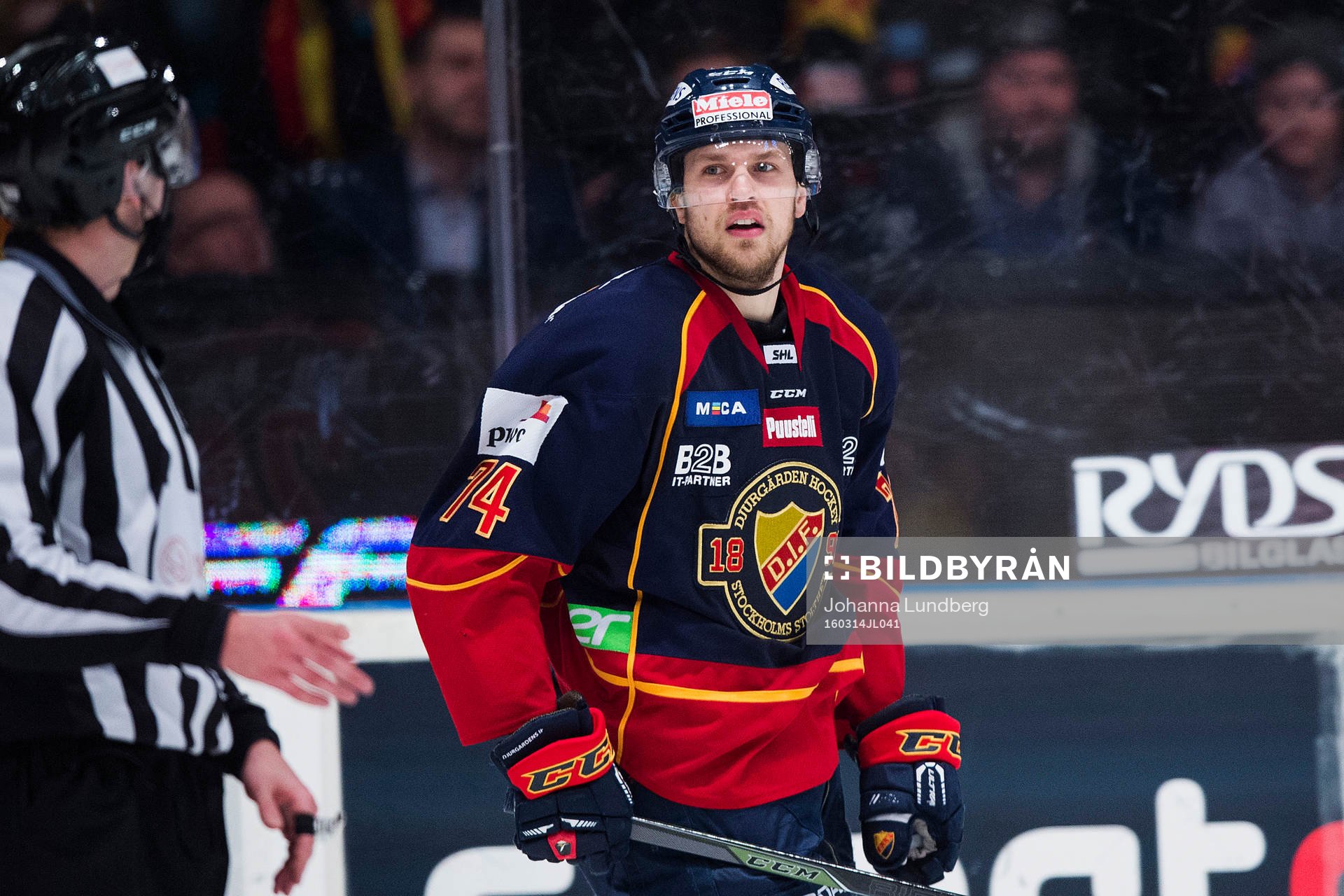 Djurgårdens Tobias Hage i åttondelsfinal 3 i