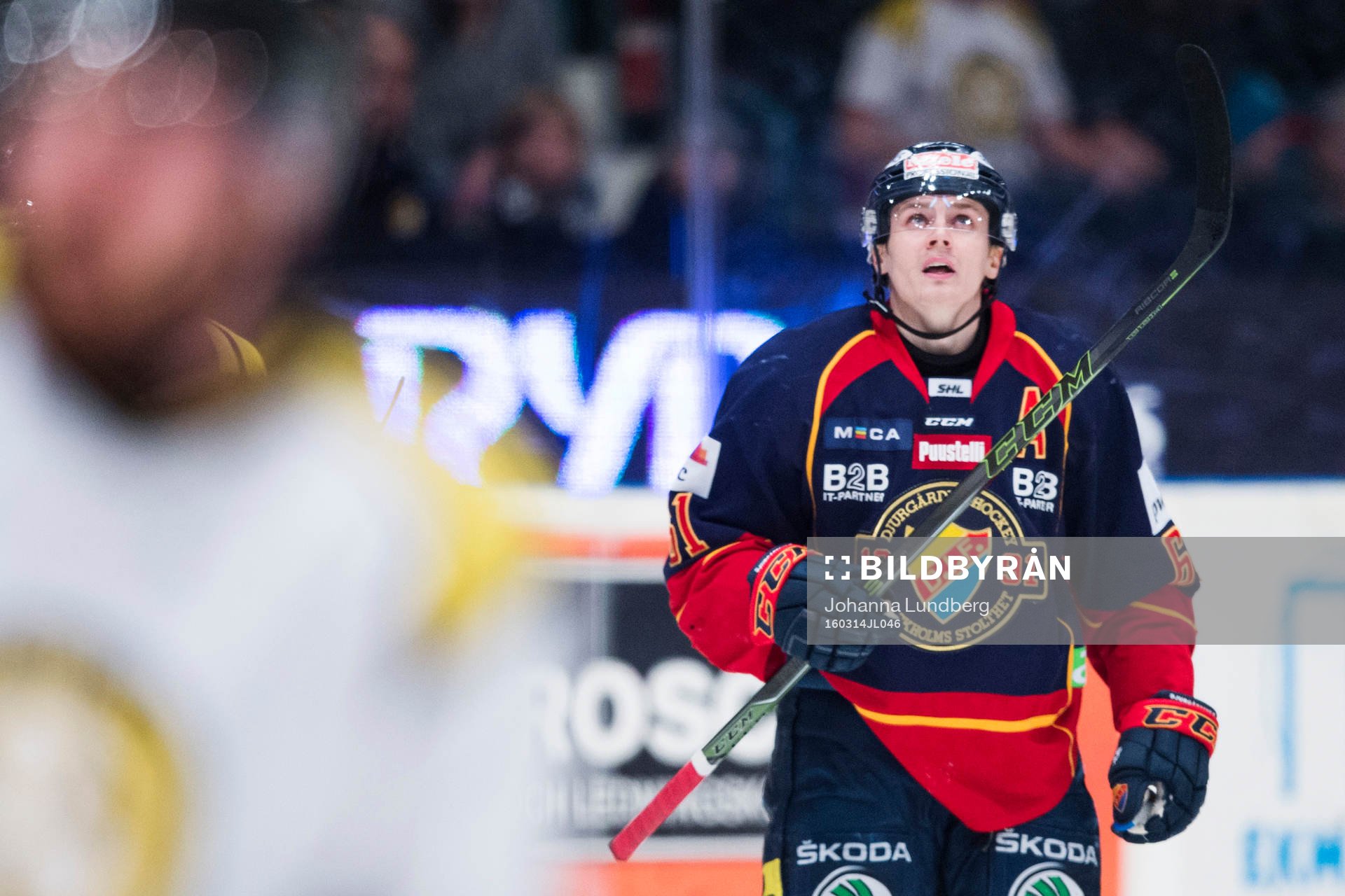Djurgårdens Markus Ljungh följer en repris på