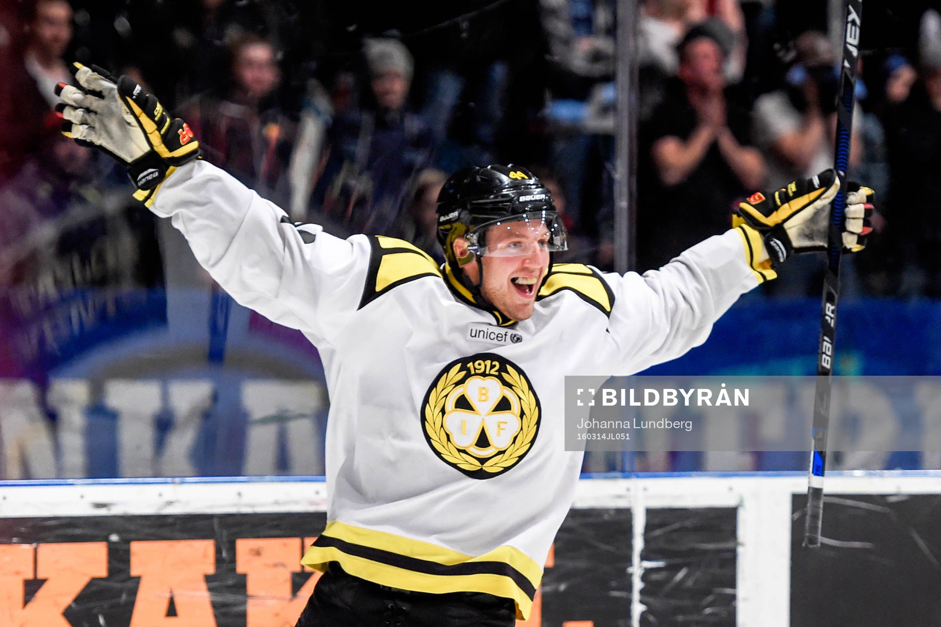 Brynäs Jacob Blomqvist jublar